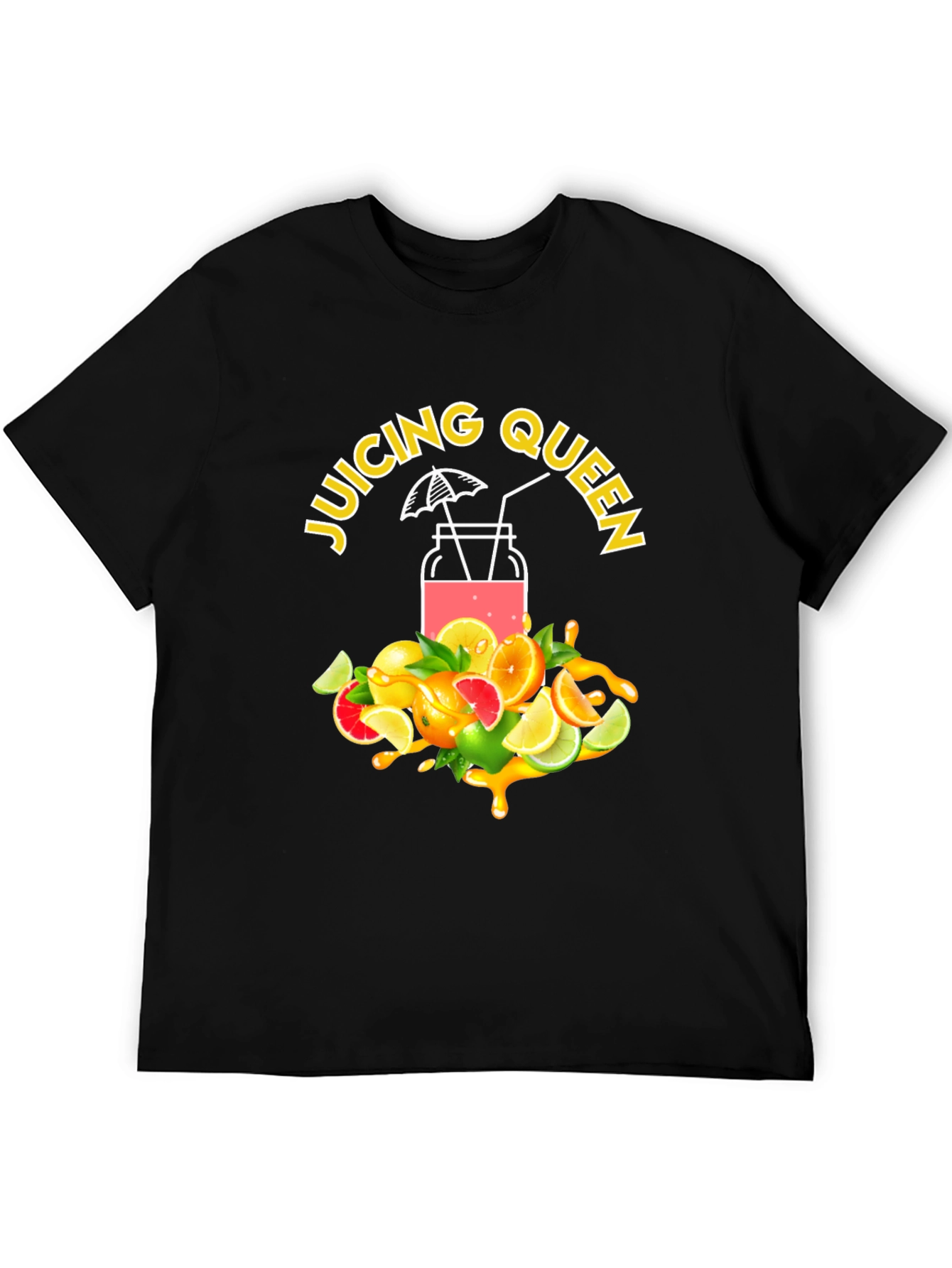 Juicing Queen Graphic Tee - Summer Fruit Design