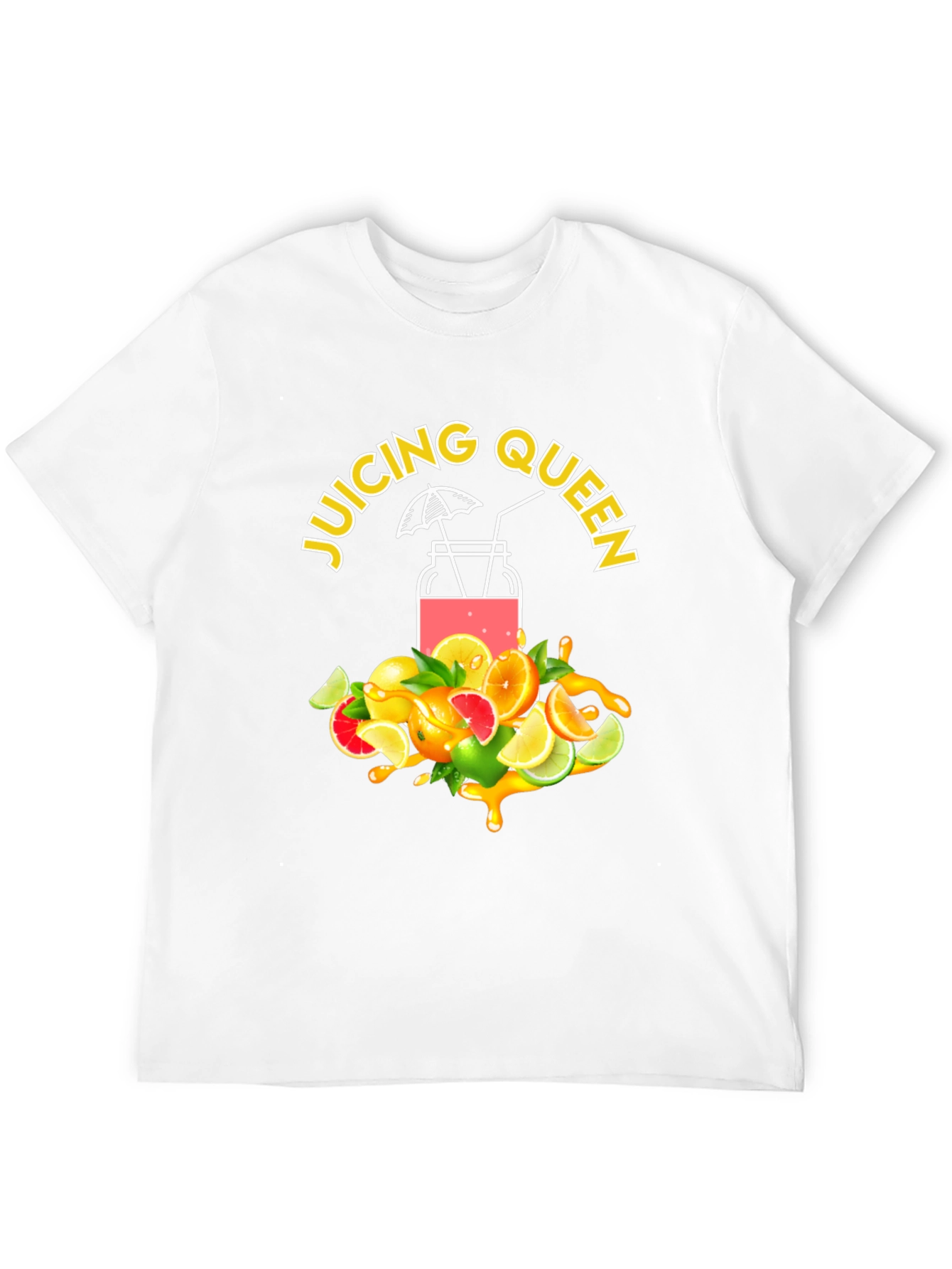 Juicing Queen Graphic Tee - Summer Fruit Design