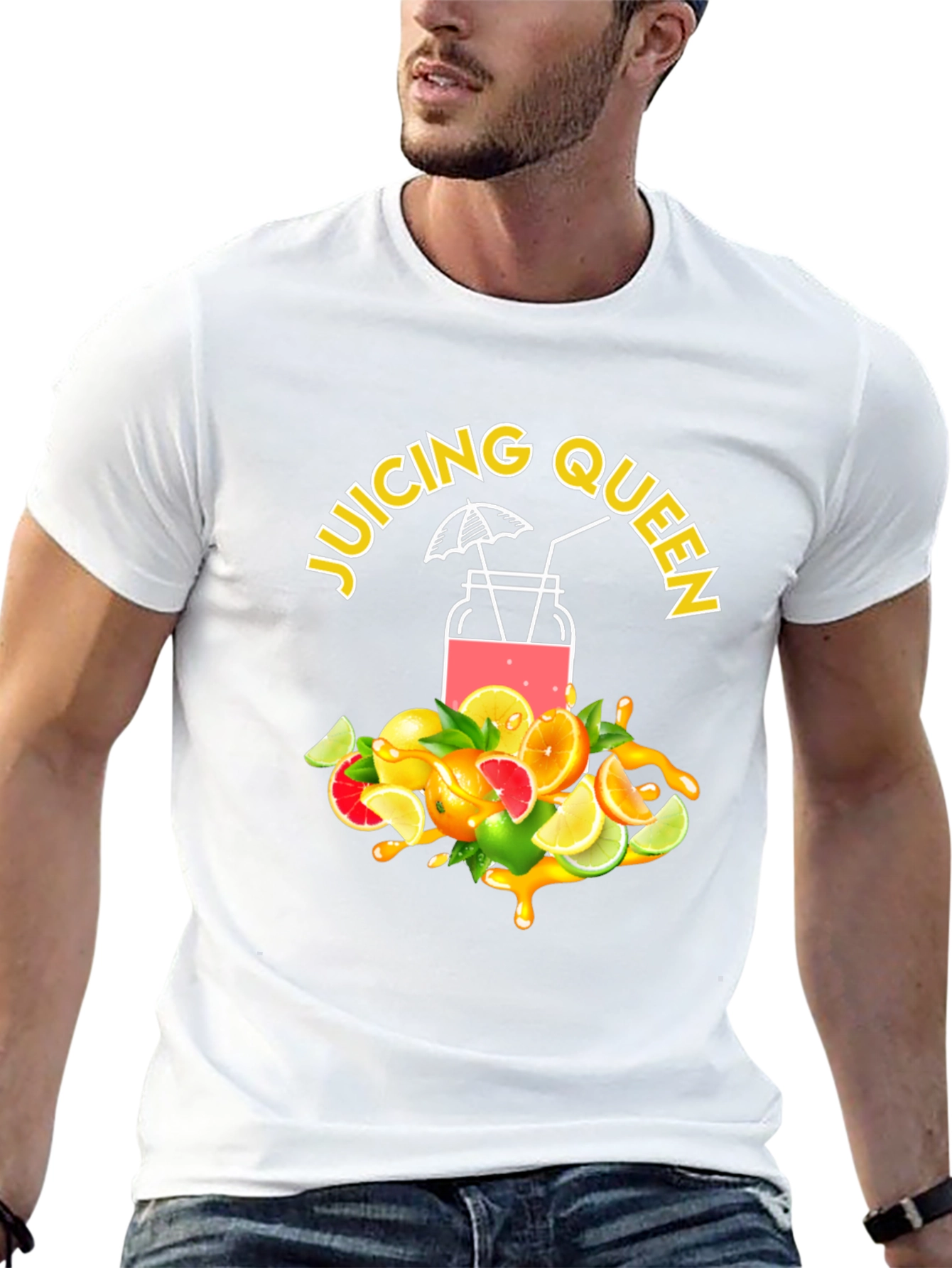 Juicing Queen Graphic Tee - Summer Fruit Design