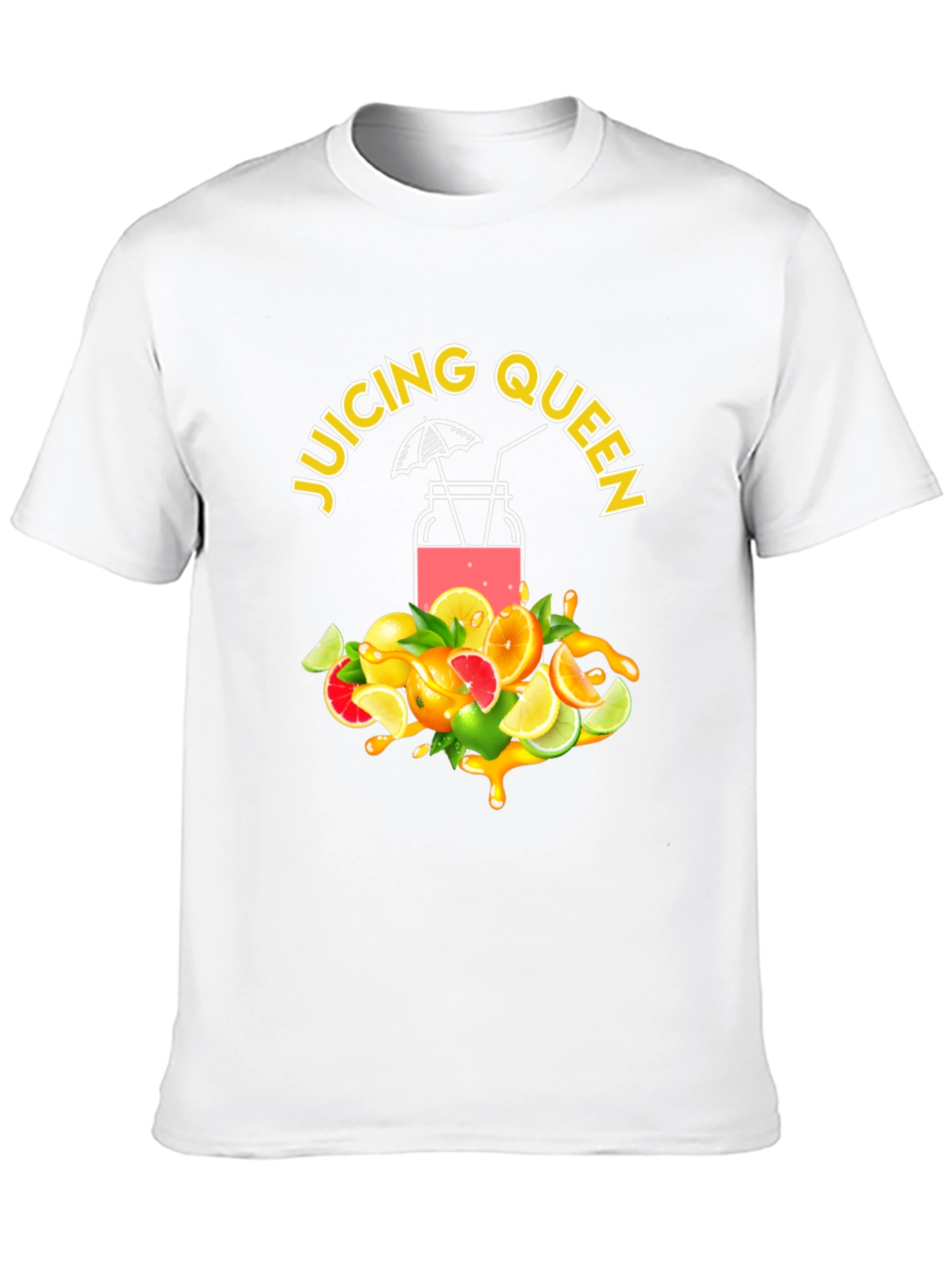 Juicing Queen Graphic Tee - Summer Fruit Design