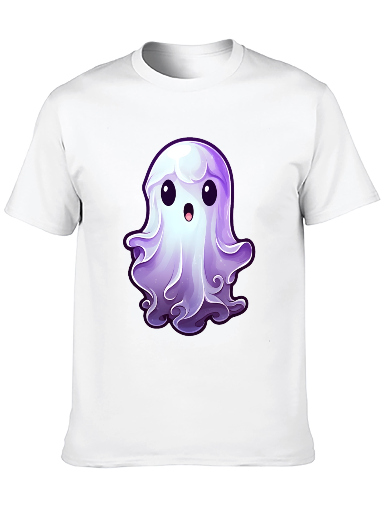 Cute Ghost Graphic T-Shirt - Spooky Season Apparel