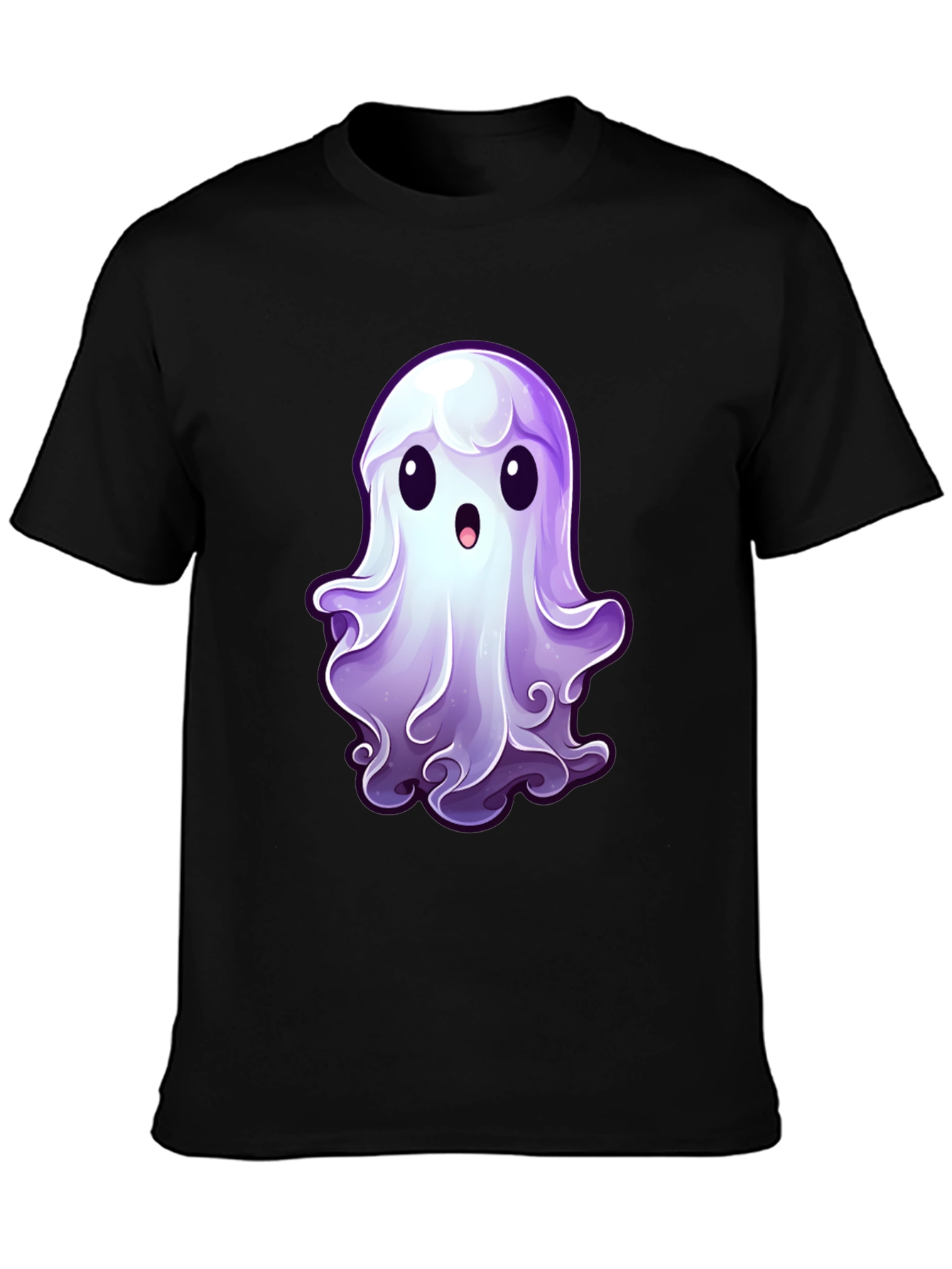 Cute Ghost Graphic T-Shirt - Spooky Season Apparel