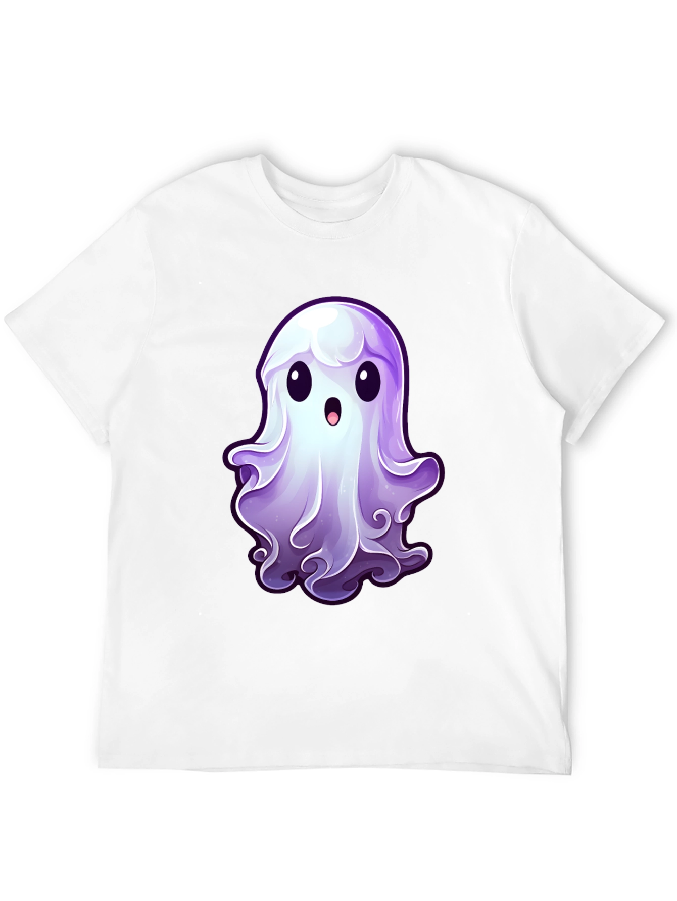 Cute Ghost Graphic T-Shirt - Spooky Season Apparel