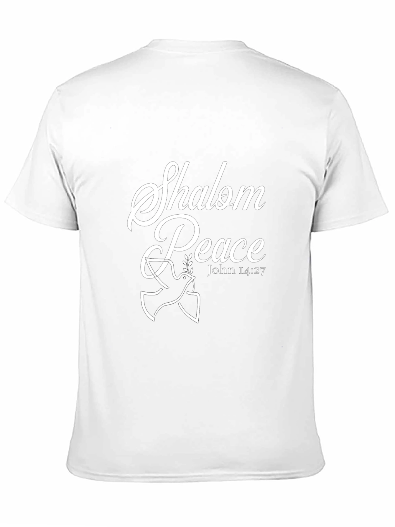 Shalom Peace Dove Graphic T-Shirt - John 14:27