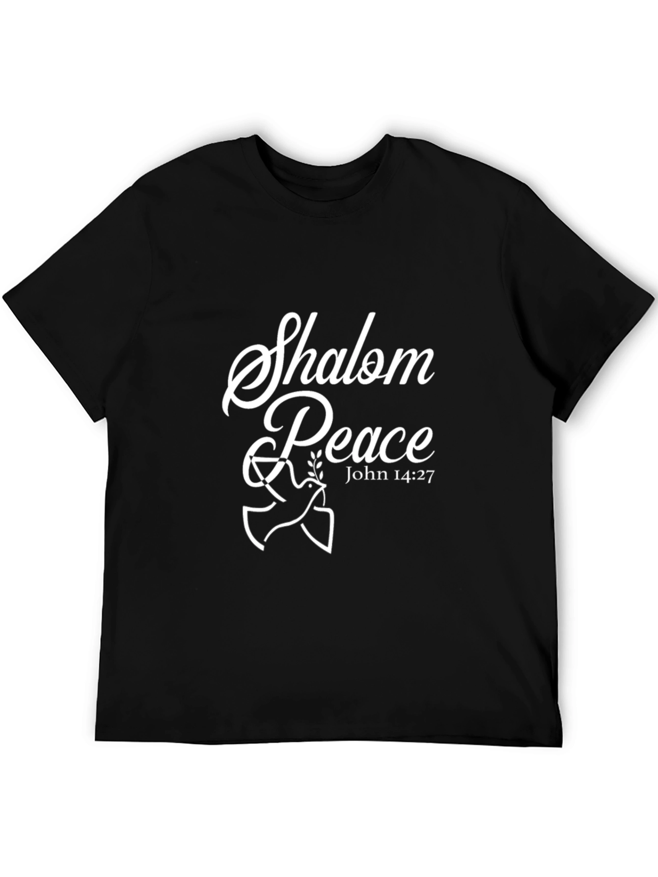 Shalom Peace Dove Graphic T-Shirt - John 14:27