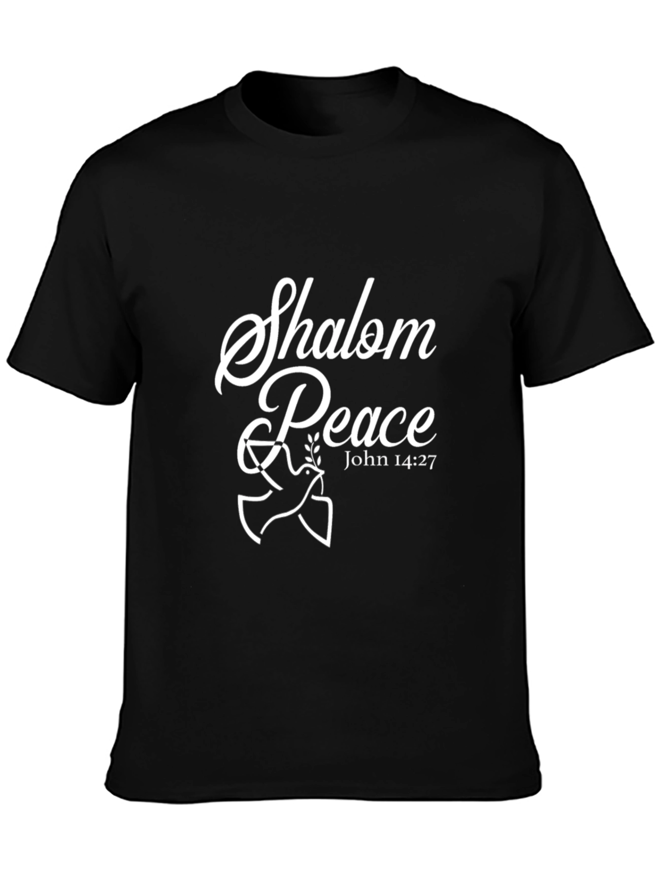 Shalom Peace Dove Graphic T-Shirt - John 14:27