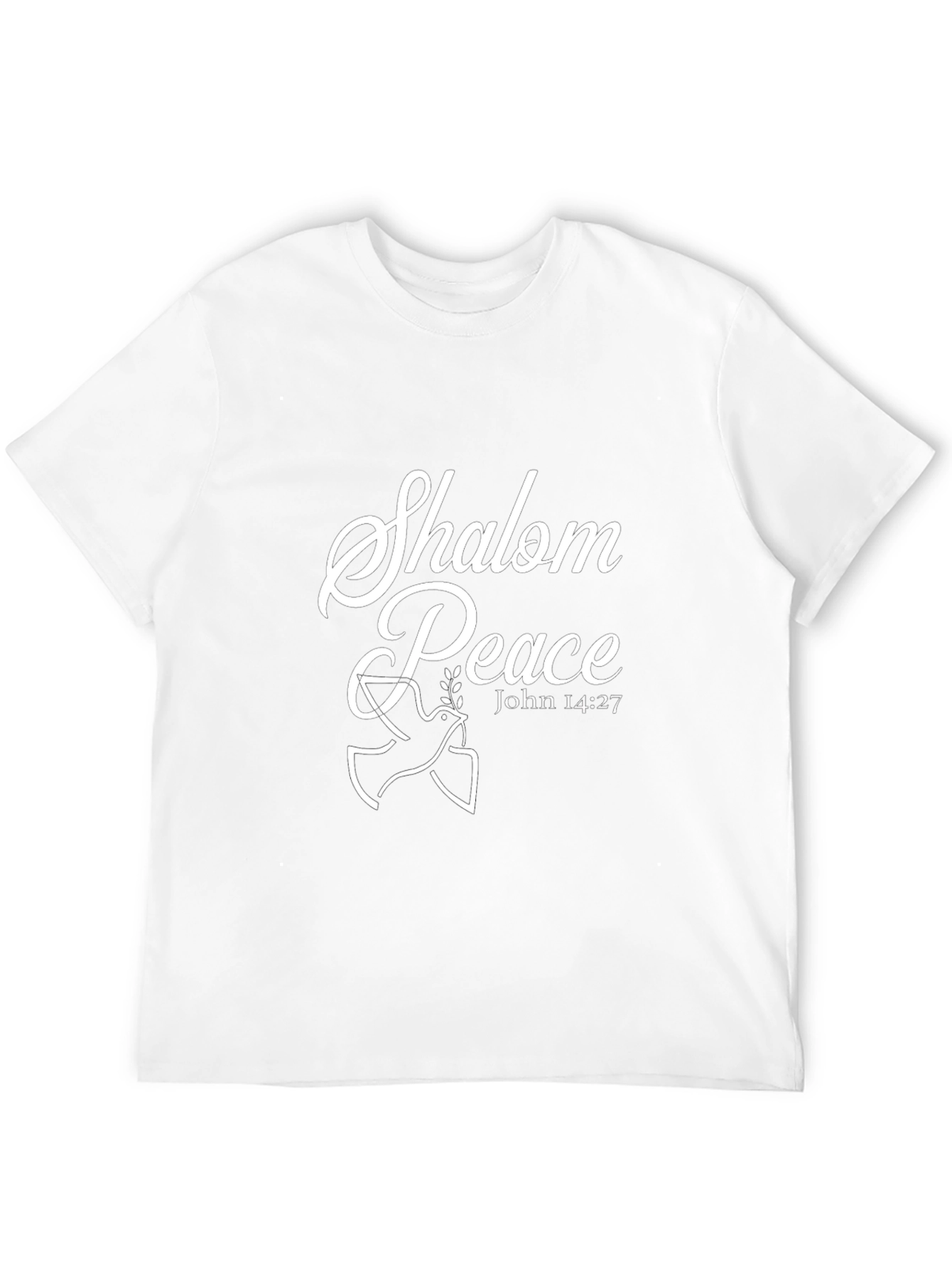 Shalom Peace Dove Graphic T-Shirt - John 14:27