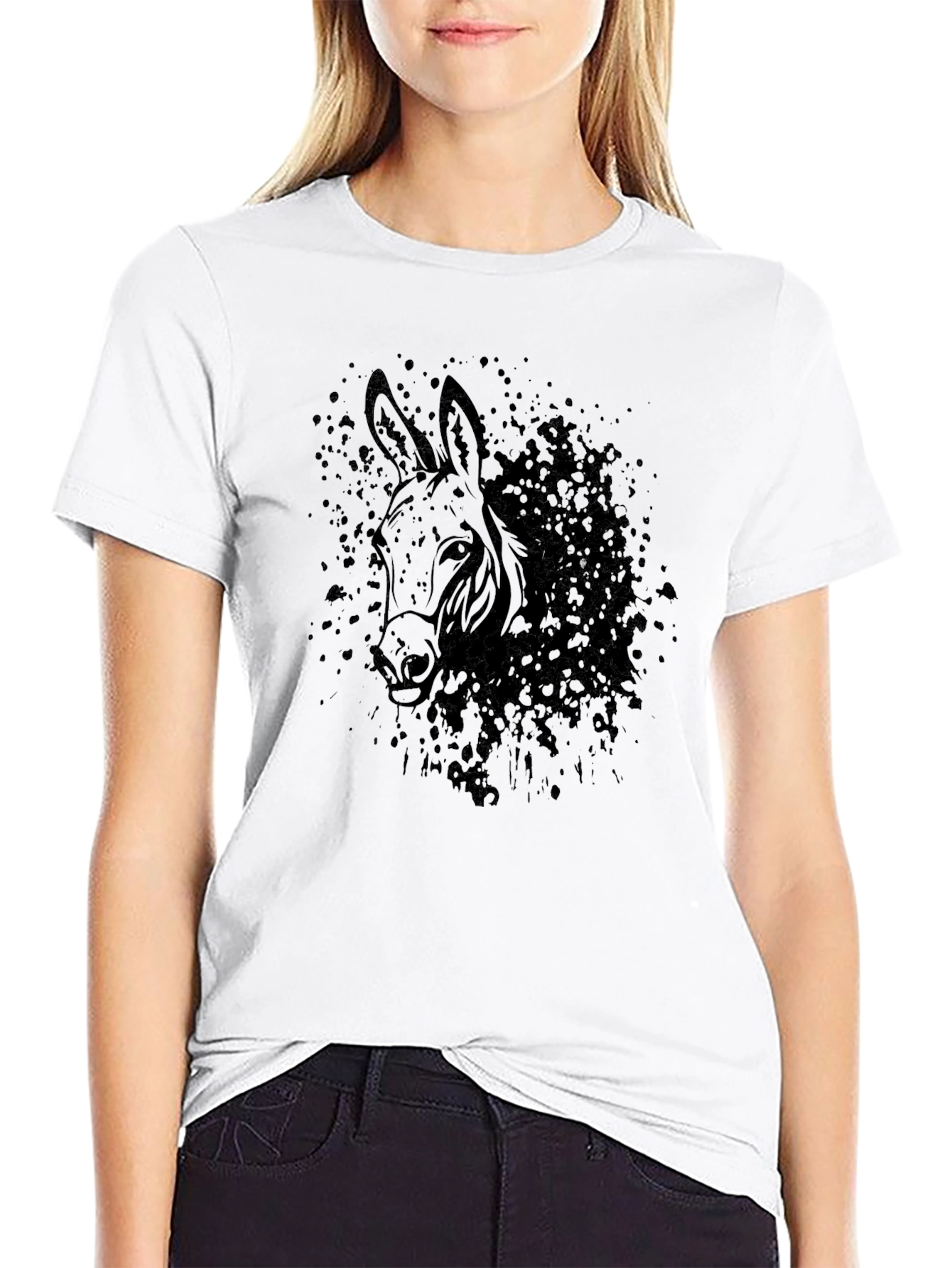 Black Donkey Graphic Tee - Mens Casual T-Shirt