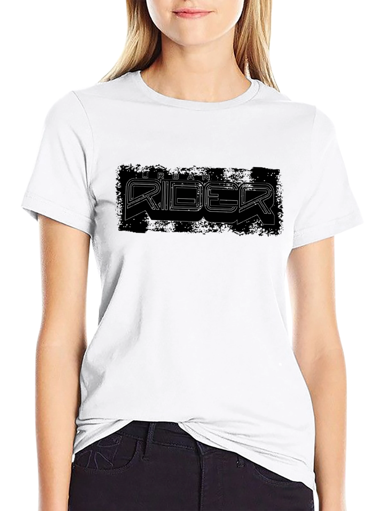 Urban Rider Graphic Tee - Cool Black T-Shirt