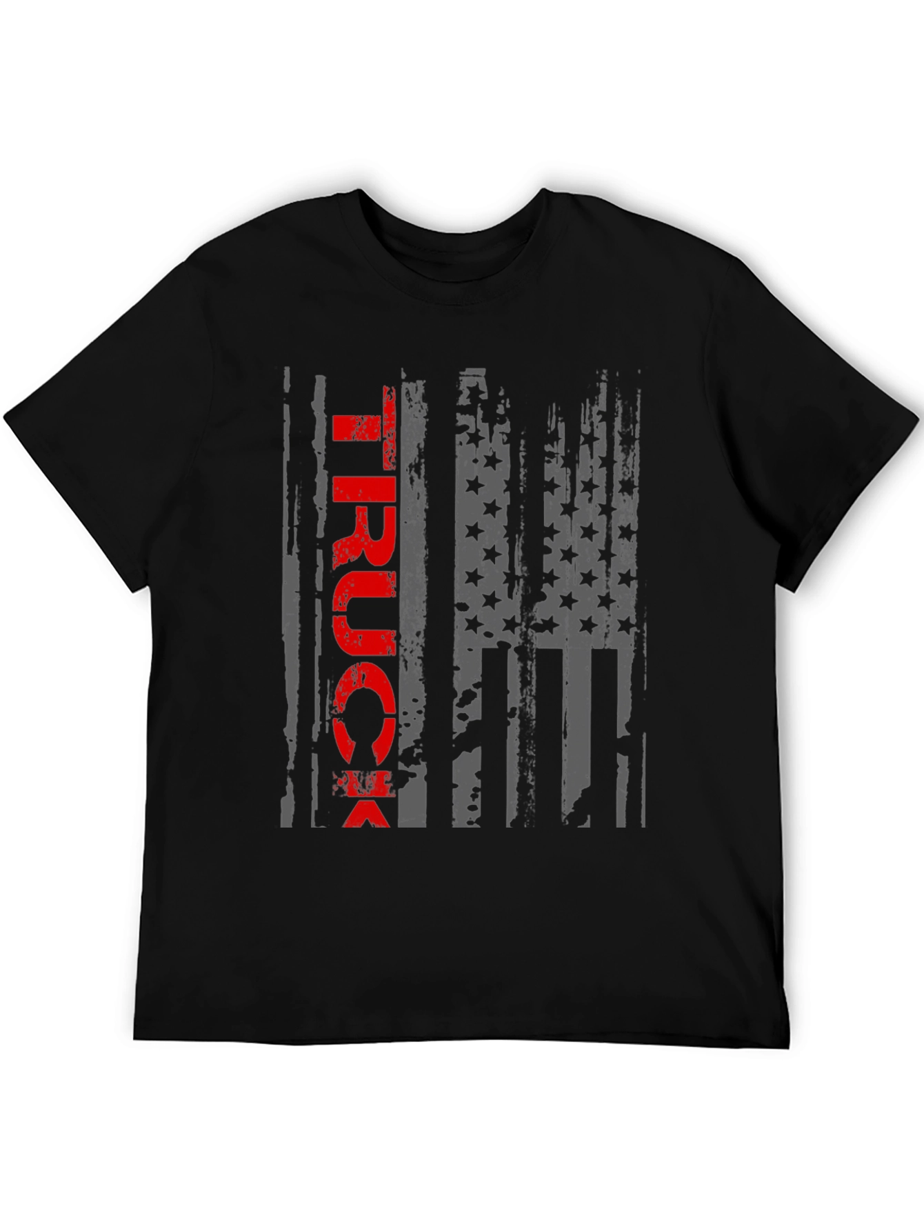 Truck American Flag Graphic T-Shirt