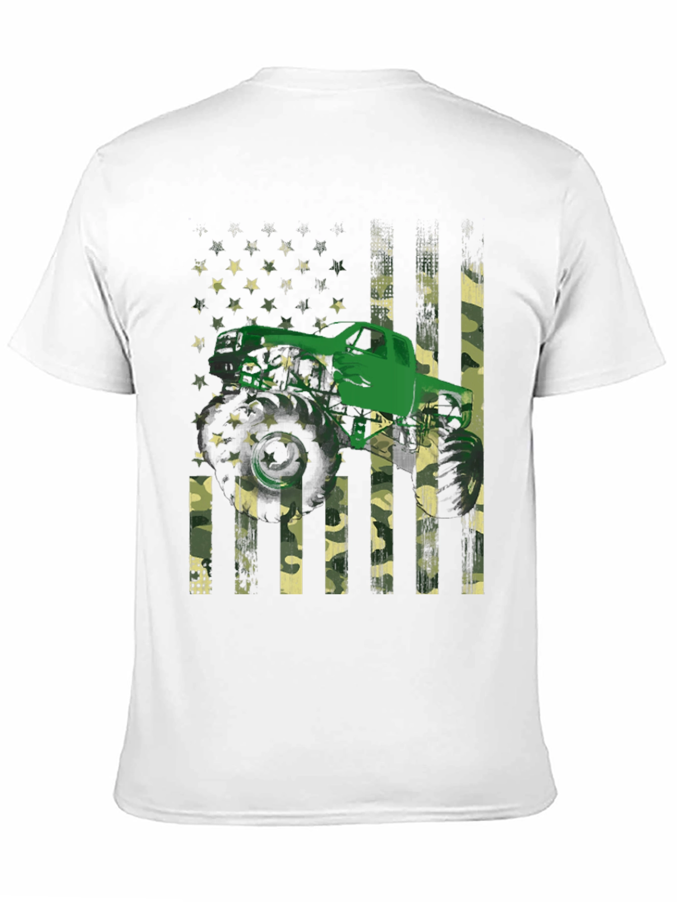 Monster Truck American Flag Graphic T-Shirt