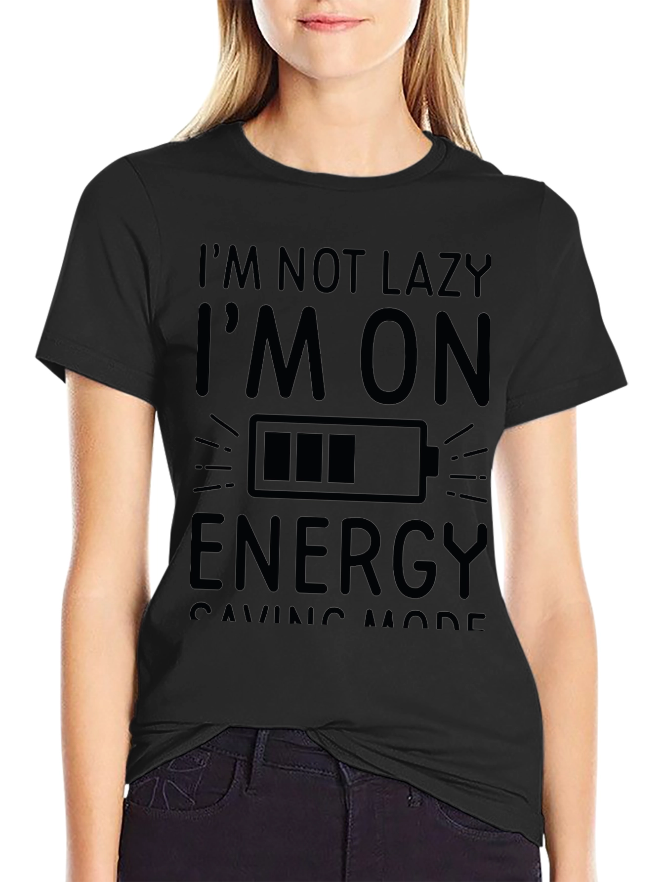 Energy Saving Mode Tee - Funny Lazy T-Shirt