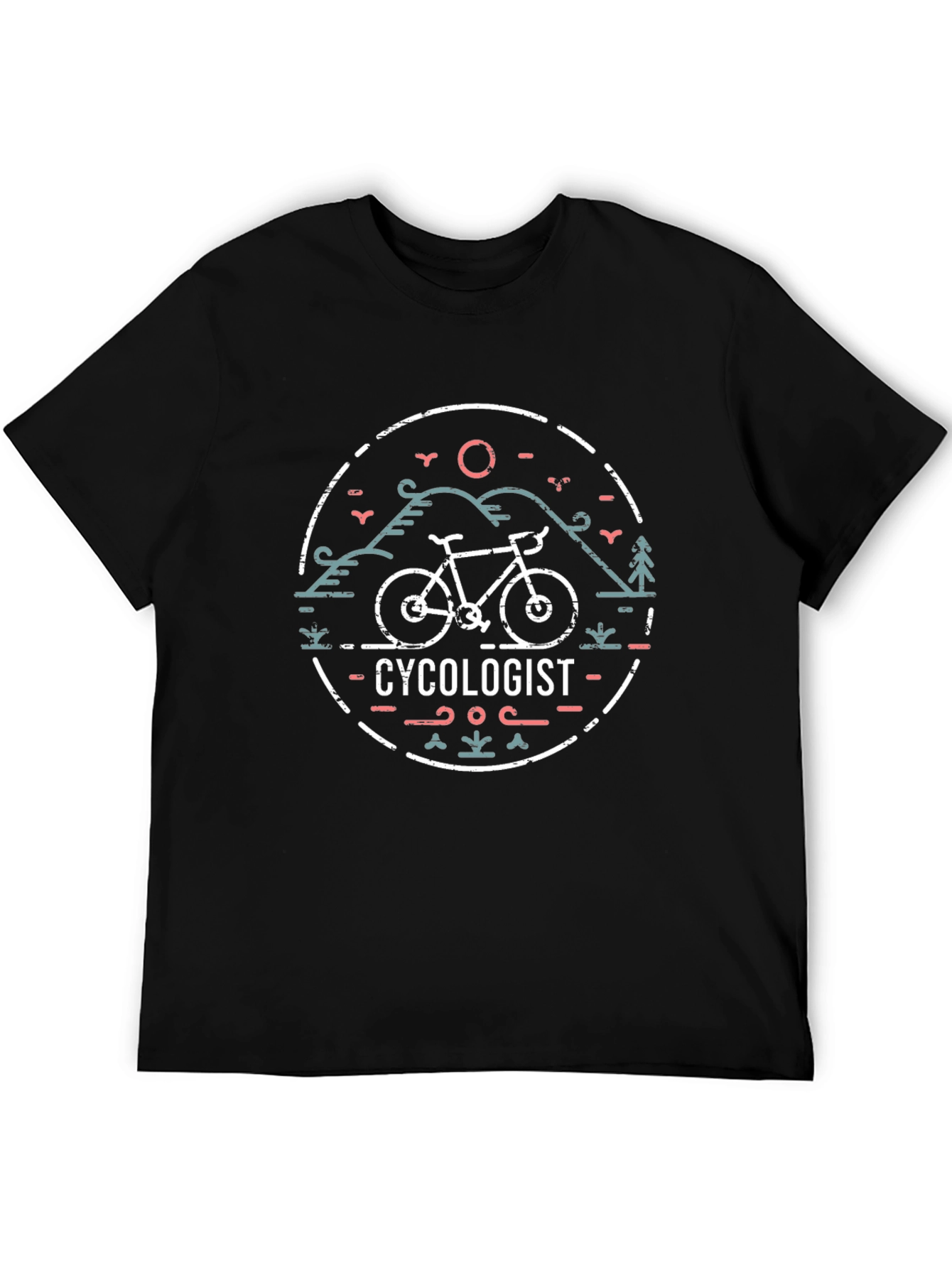 Cycologist Graphic Tee - Black Cotton T-Shirt