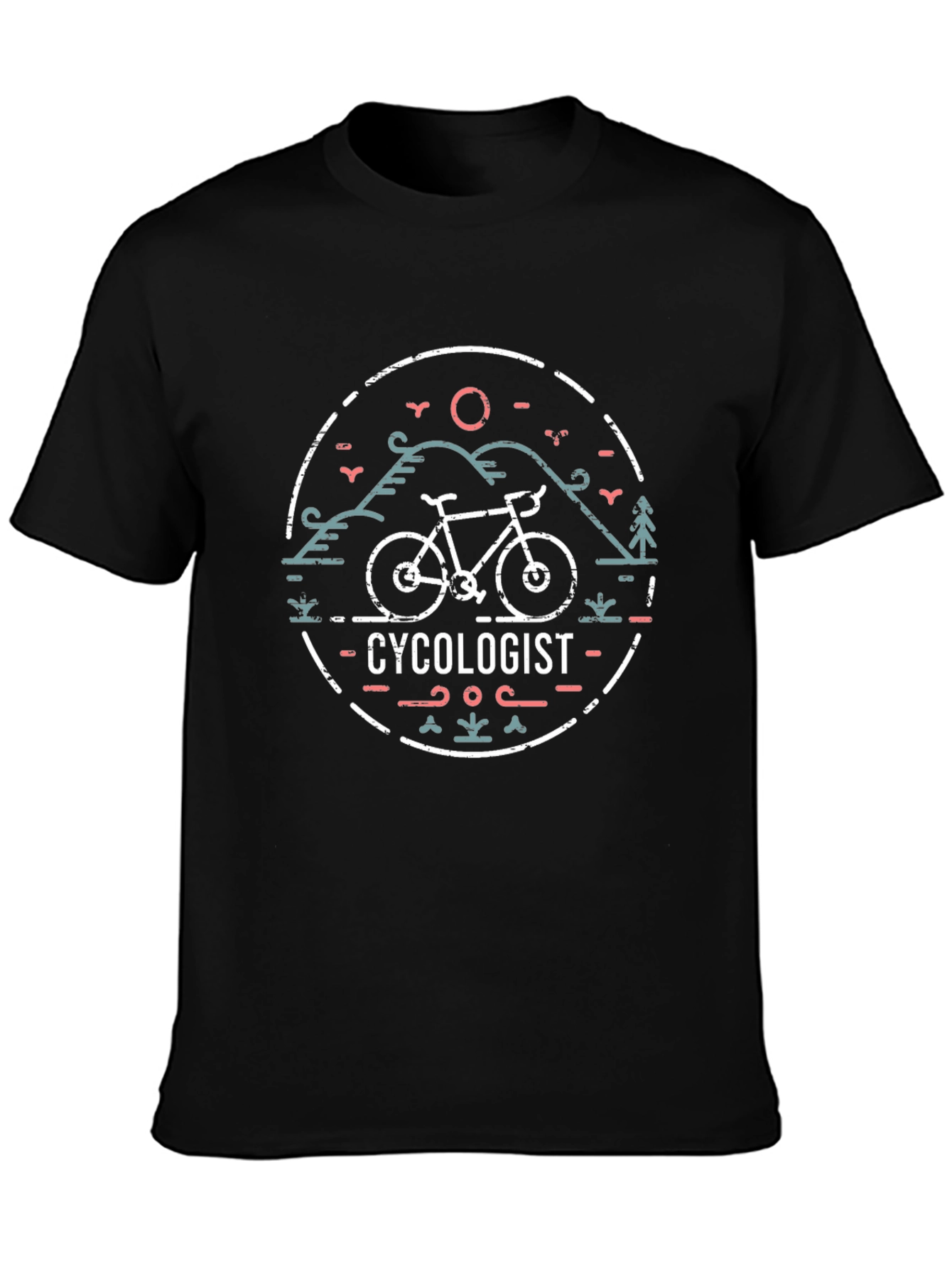 Cycologist Graphic Tee - Black Cotton T-Shirt