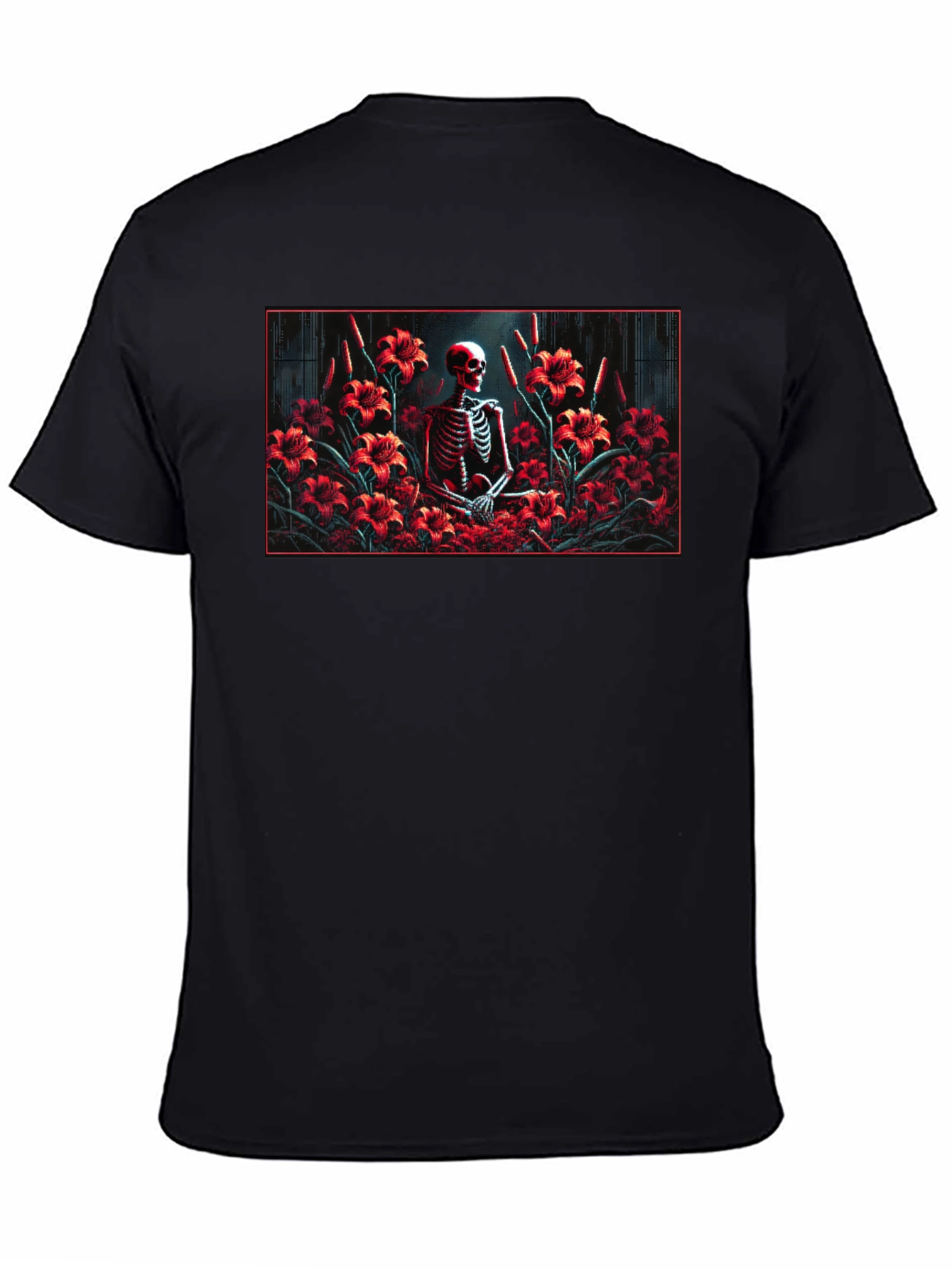 Skeleton Lily T-Shirt - Gothic Style