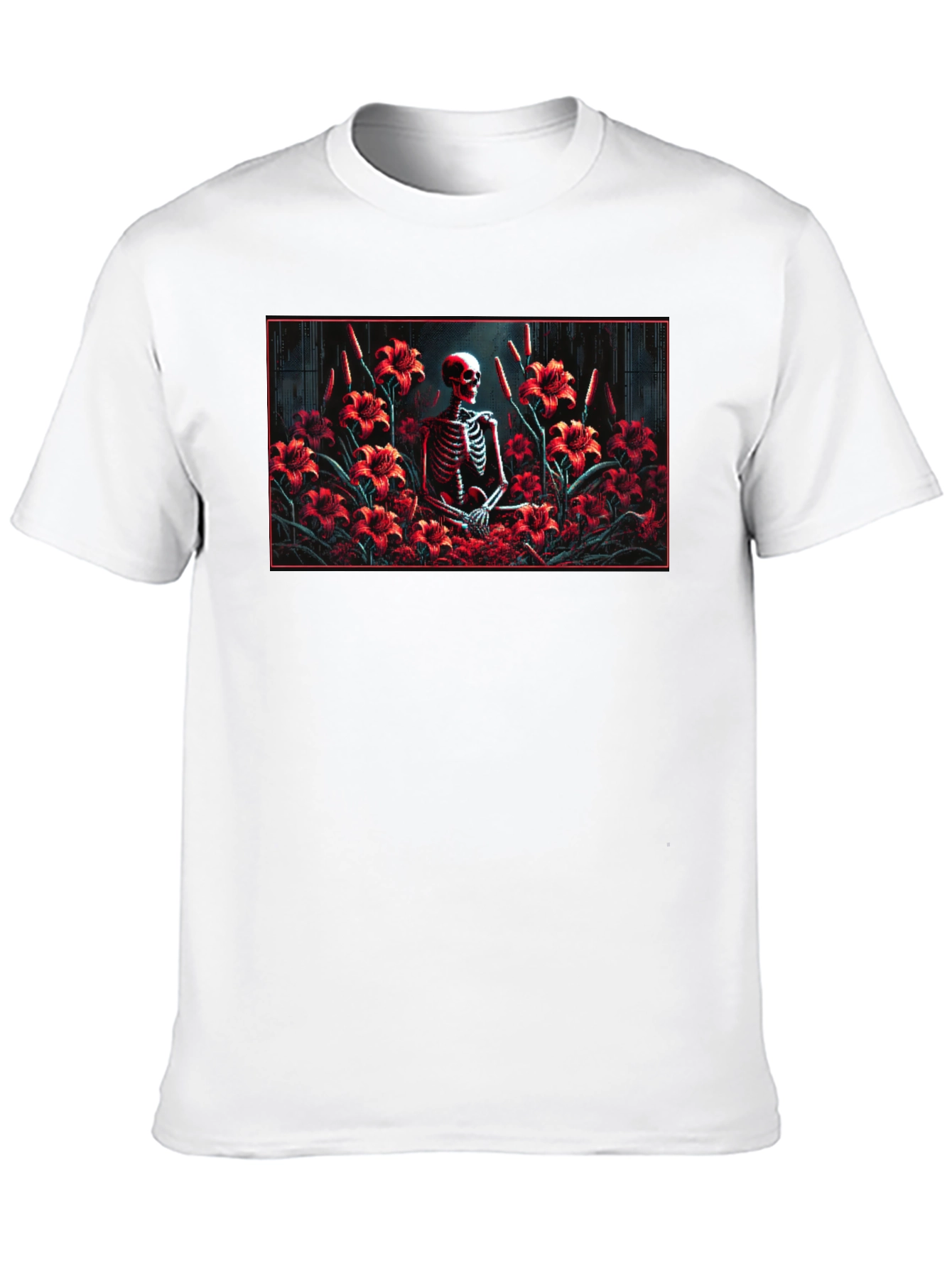 Skeleton Lily T-Shirt - Gothic Style