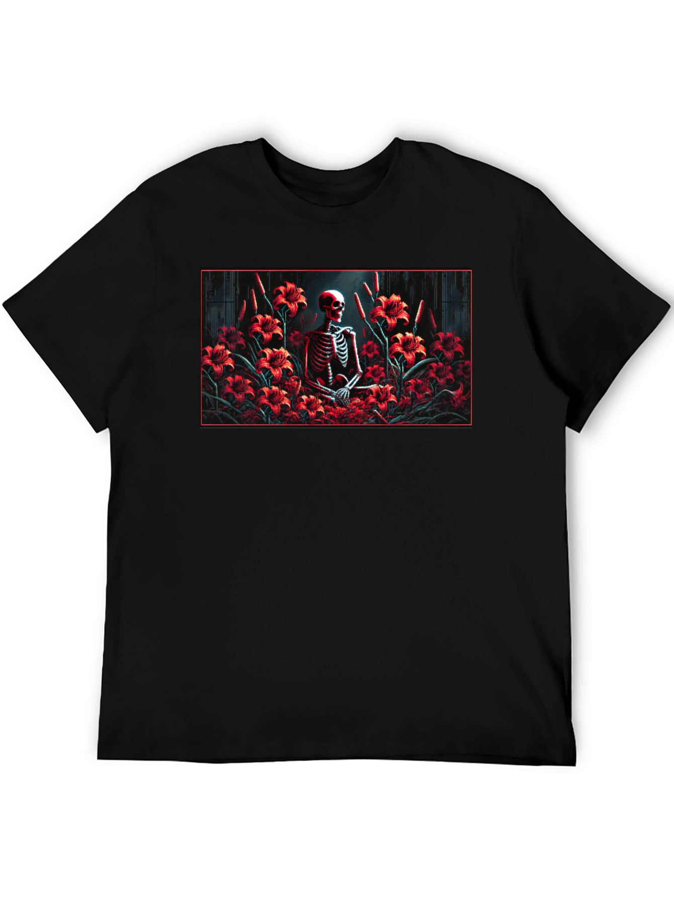 Skeleton Lily T-Shirt - Gothic Style