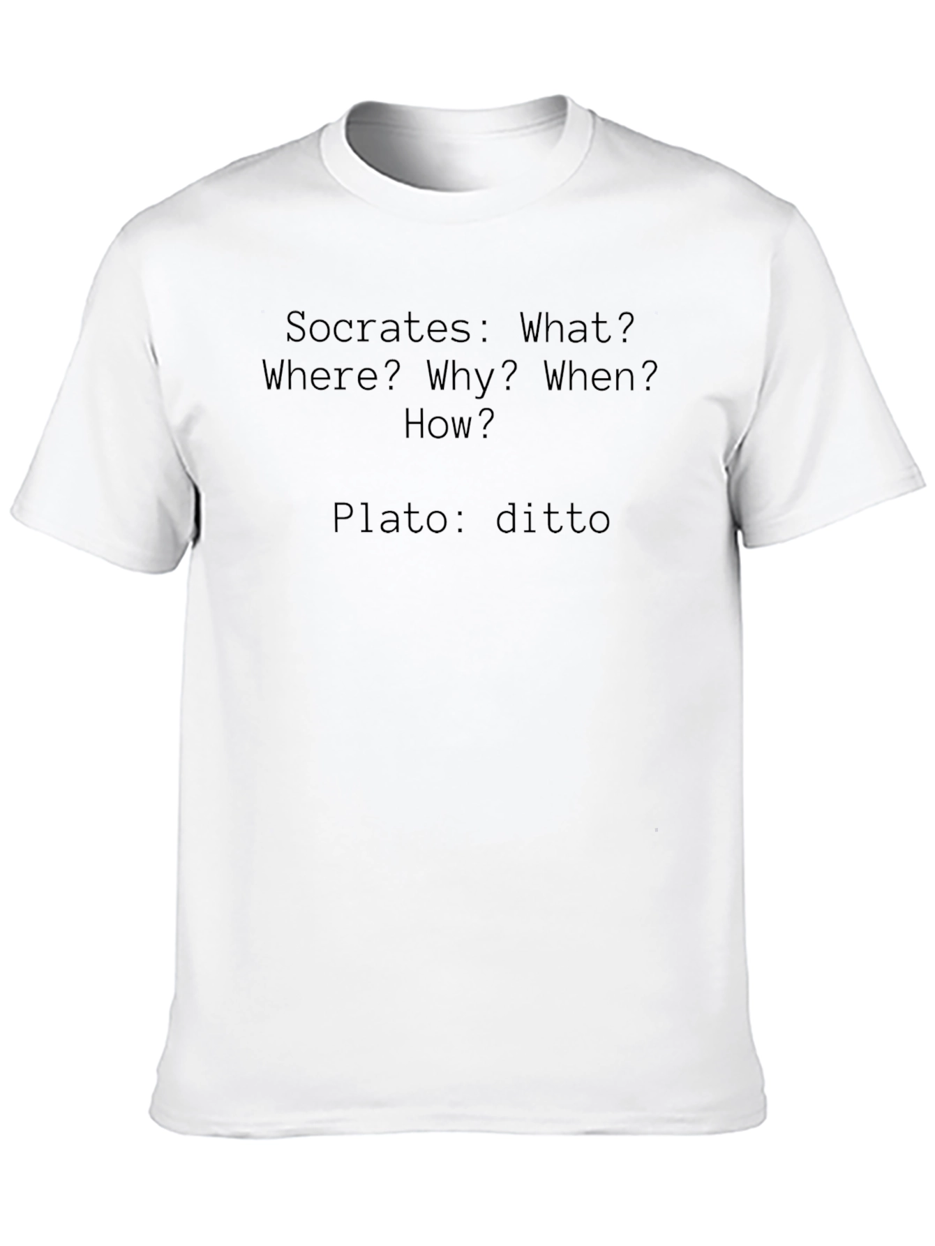 Socrates Plato Ditto Black T-Shirt