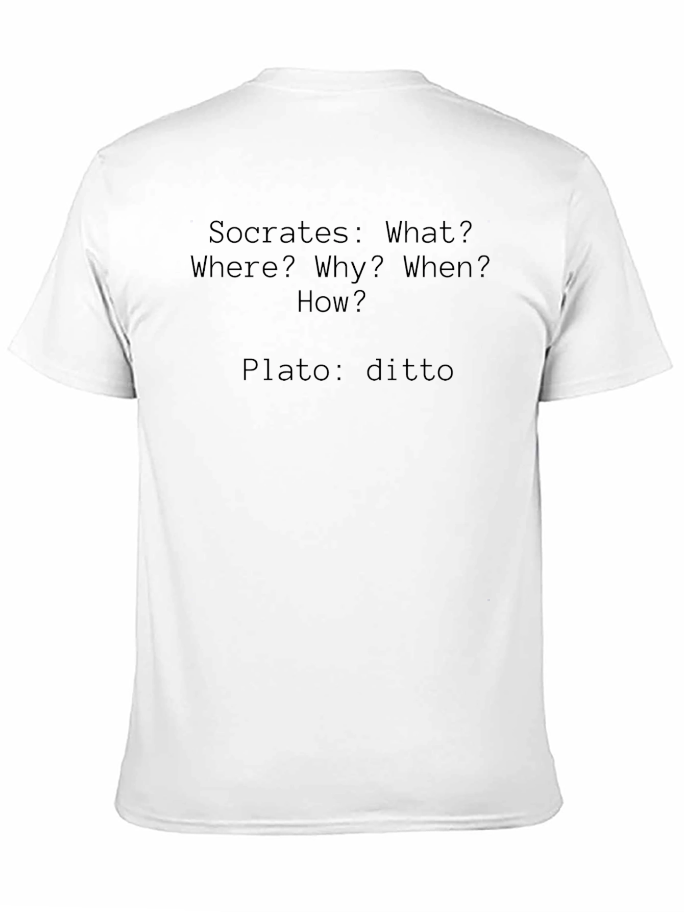 Socrates Plato Ditto Black T-Shirt