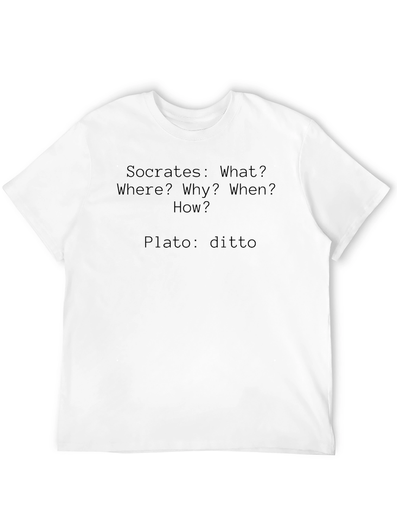Socrates Plato Ditto Black T-Shirt