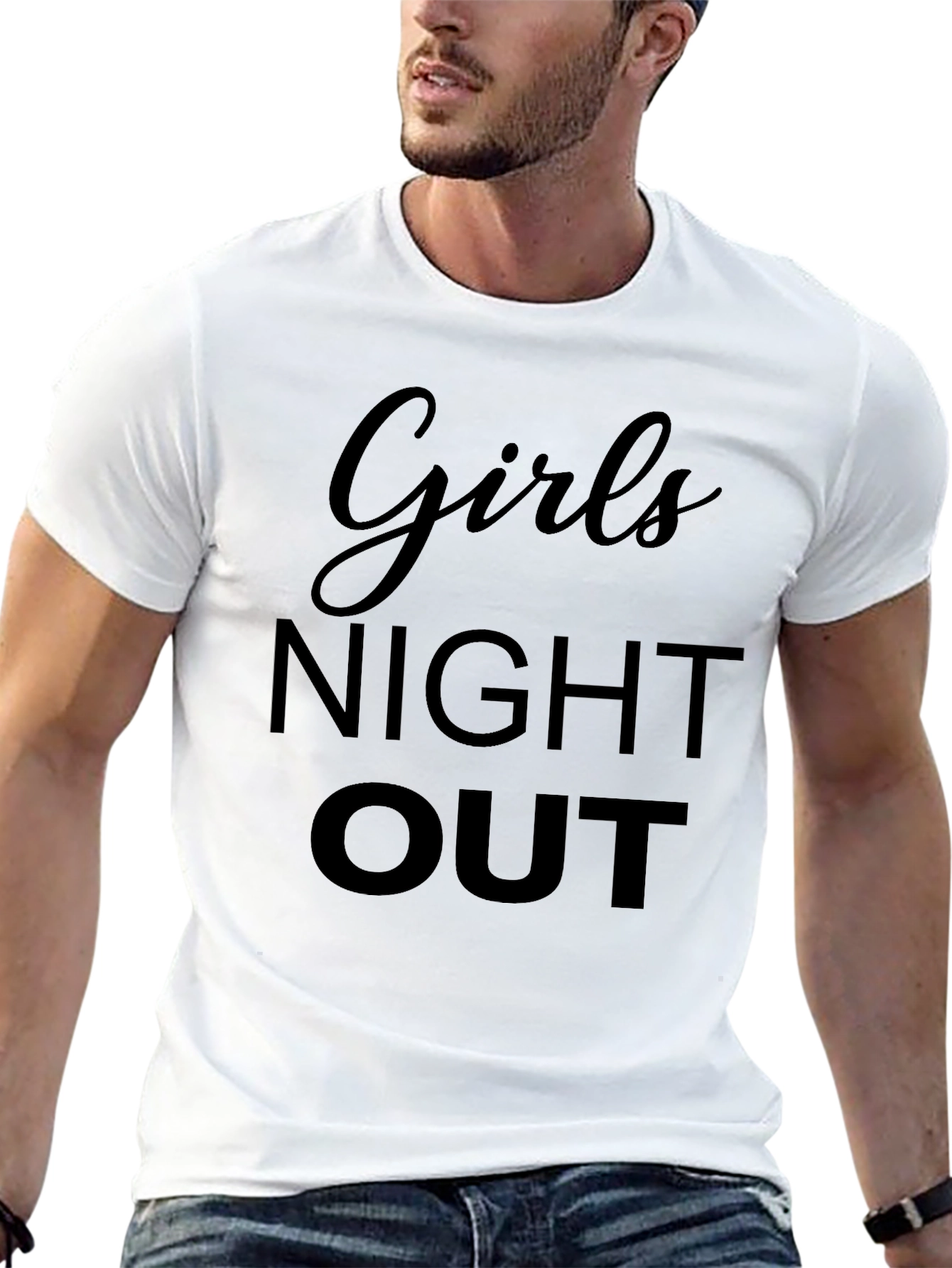 Girls Night Out Black Graphic T-Shirt
