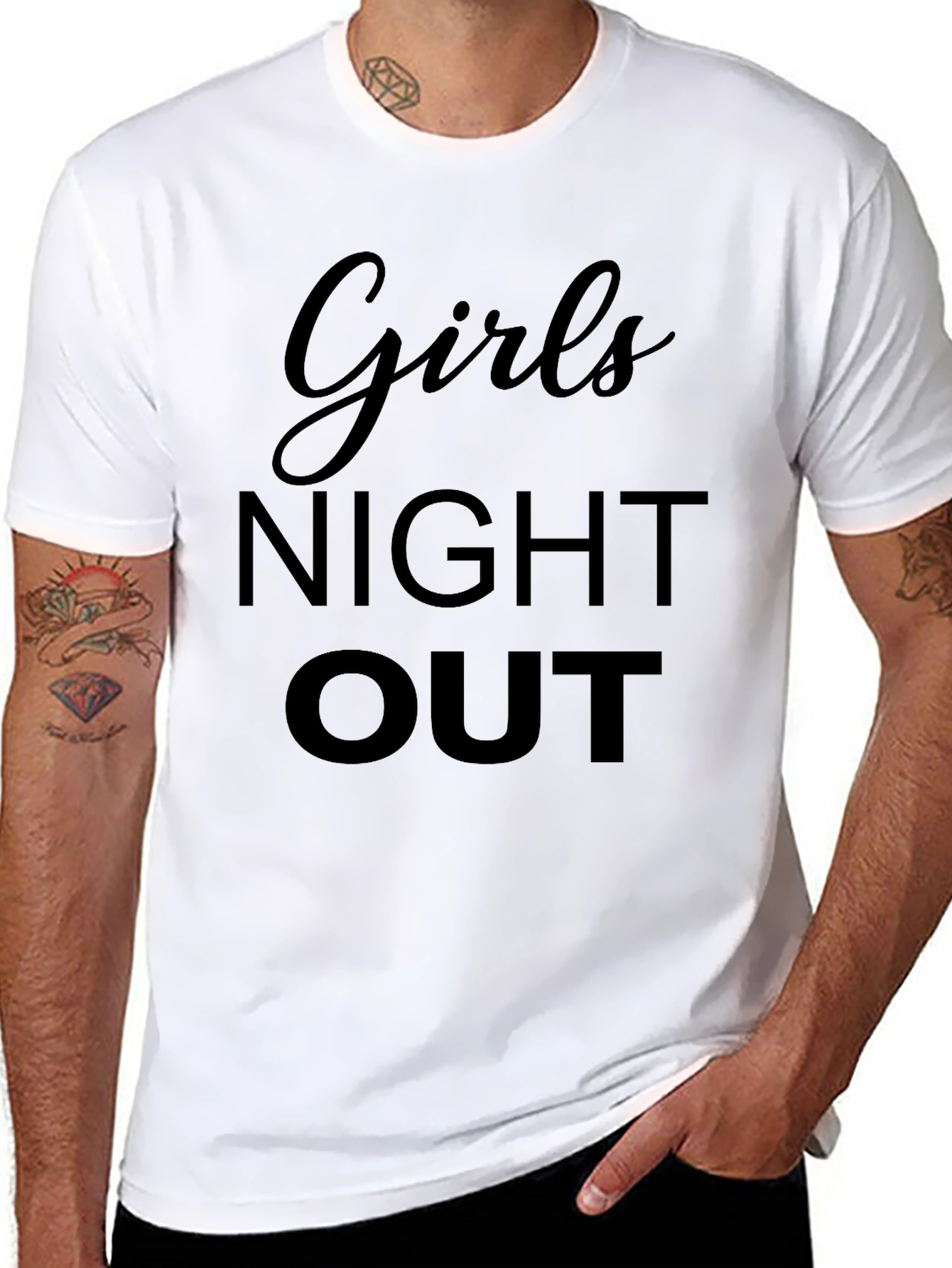 Girls Night Out Black Graphic T-Shirt