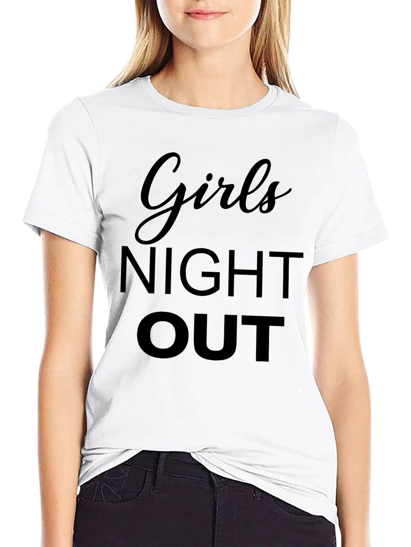 Girls Night Out Black Graphic T-Shirt