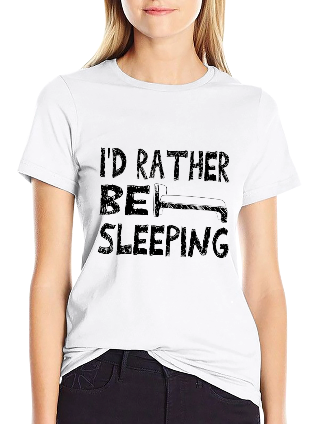 Id Rather Be Sleeping T-Shirt Funny Slogan