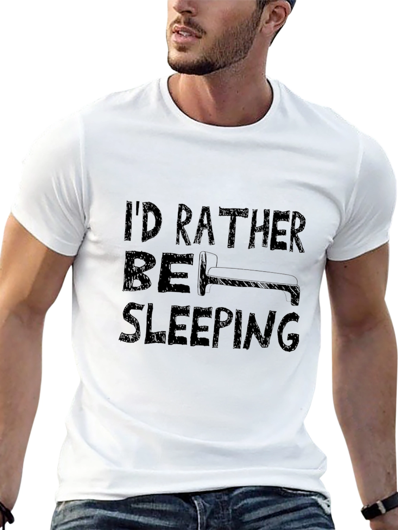 Id Rather Be Sleeping T-Shirt Funny Slogan