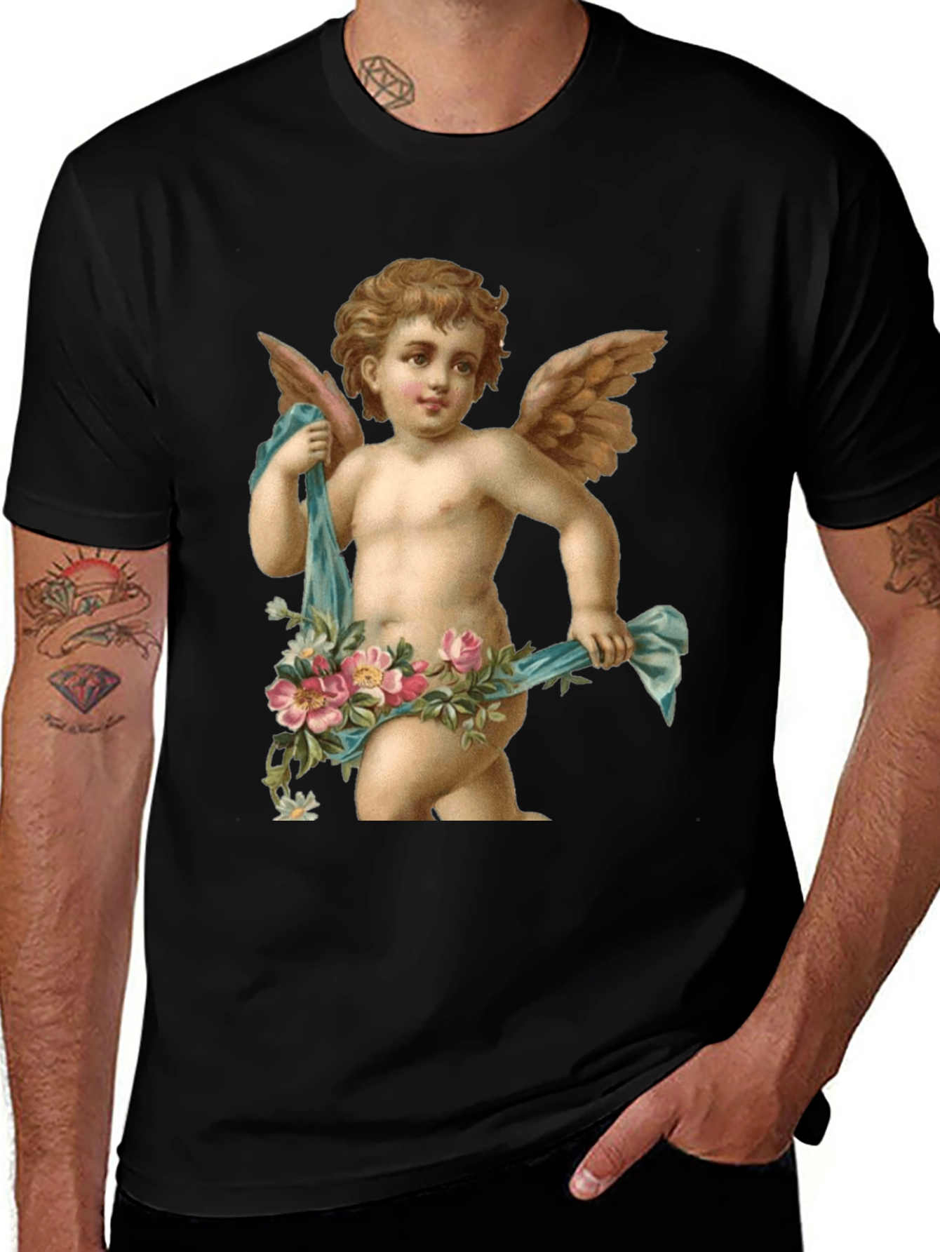 Cherub Graphic Tee - Angelic Style