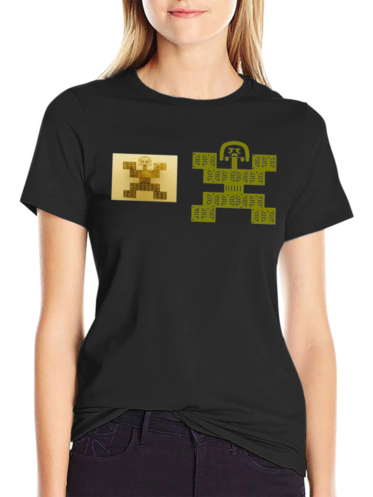Aztec Motif Black T-Shirt