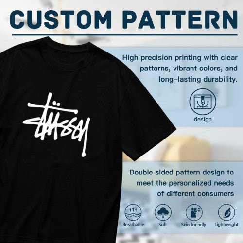 Stussy Stock Logo Tee | Premium 200g Cotton | Classic Streetwear Style | Sizes S–3XL