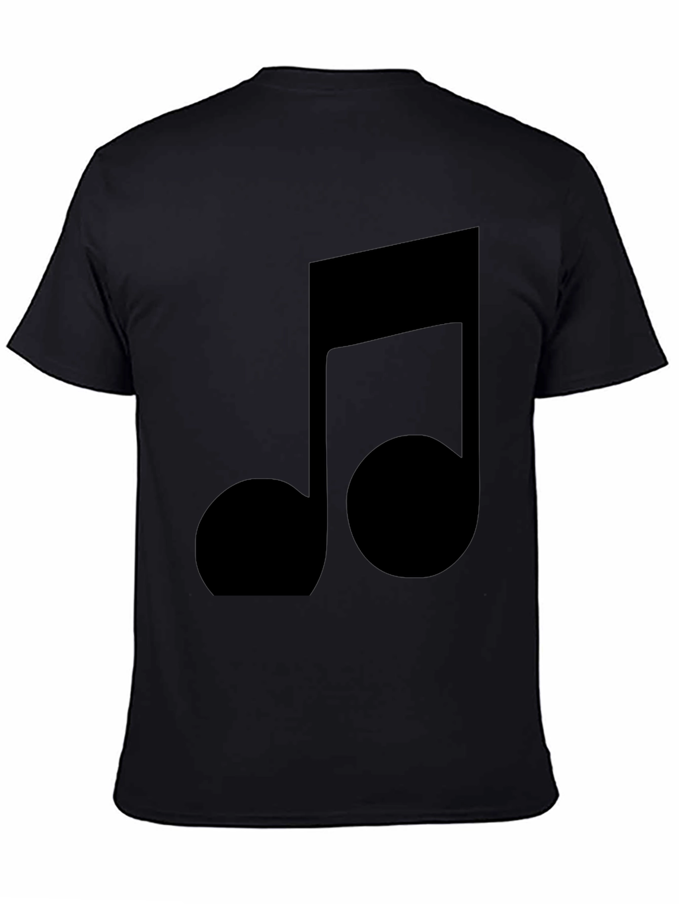 Black Music Note T-Shirt - Stylish & Comfortable