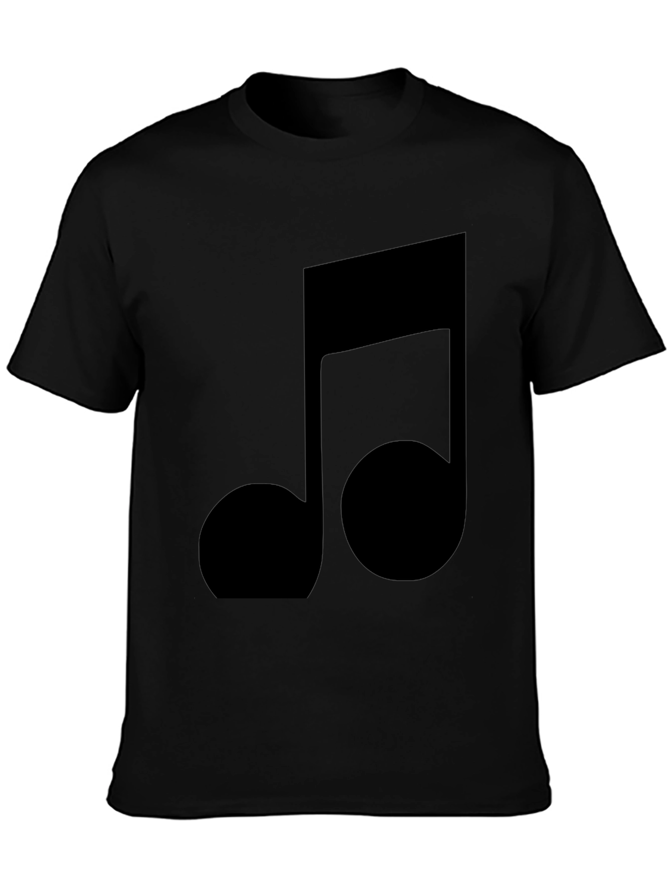 Black Music Note T-Shirt - Stylish & Comfortable