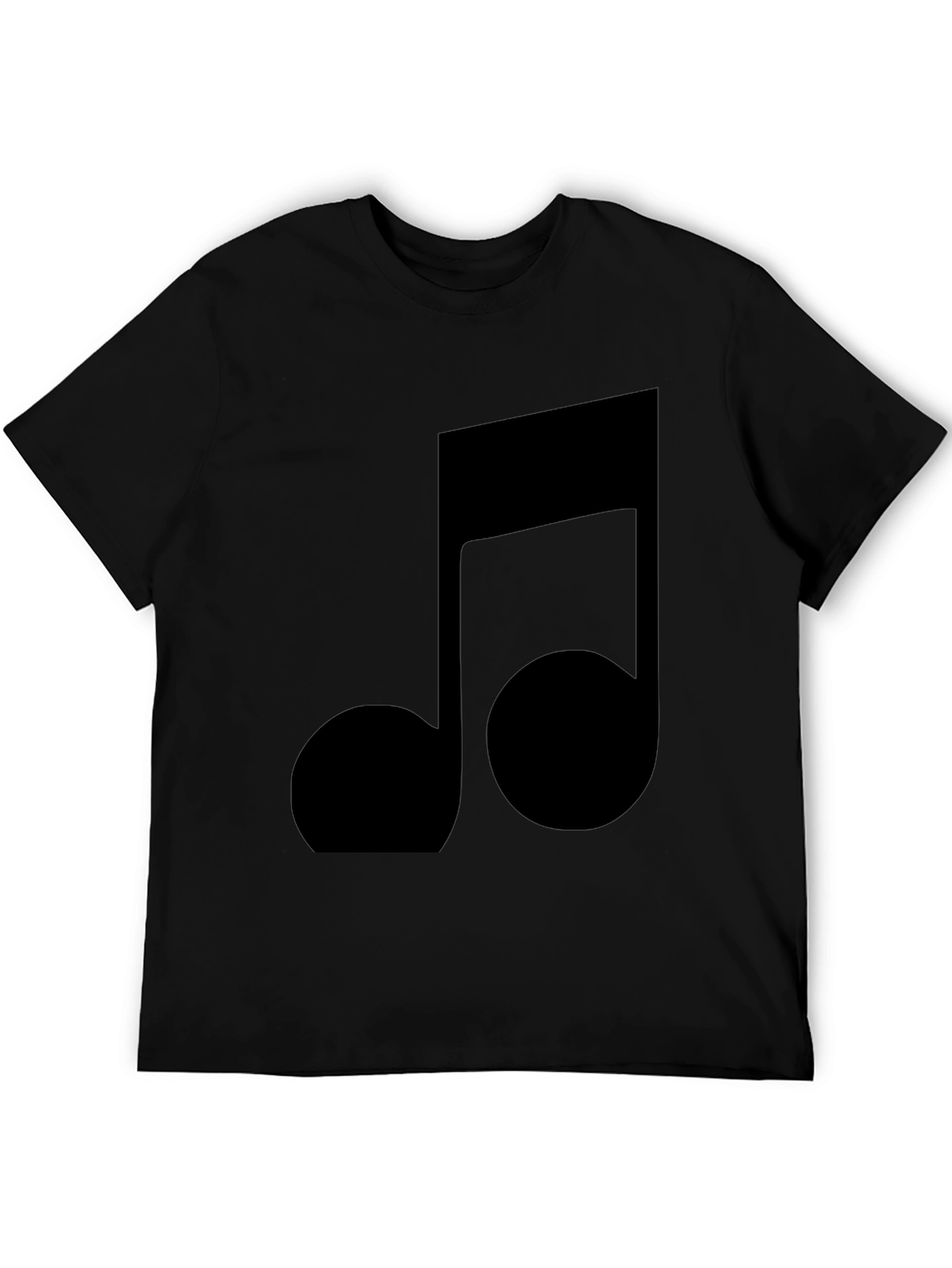 Black Music Note T-Shirt - Stylish & Comfortable