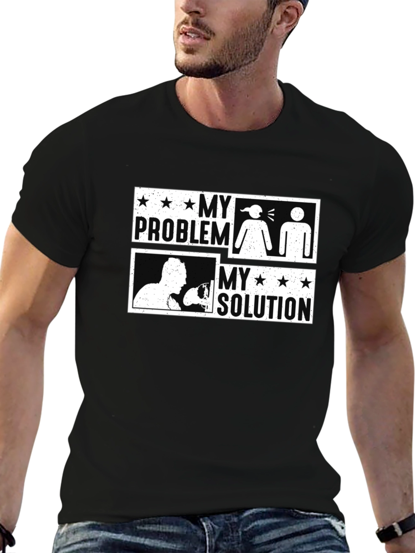 My Problem My Solution Funny Graphic T-Shirt