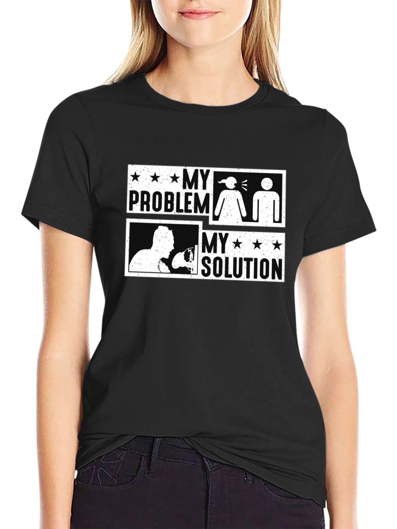My Problem My Solution Funny Graphic T-Shirt