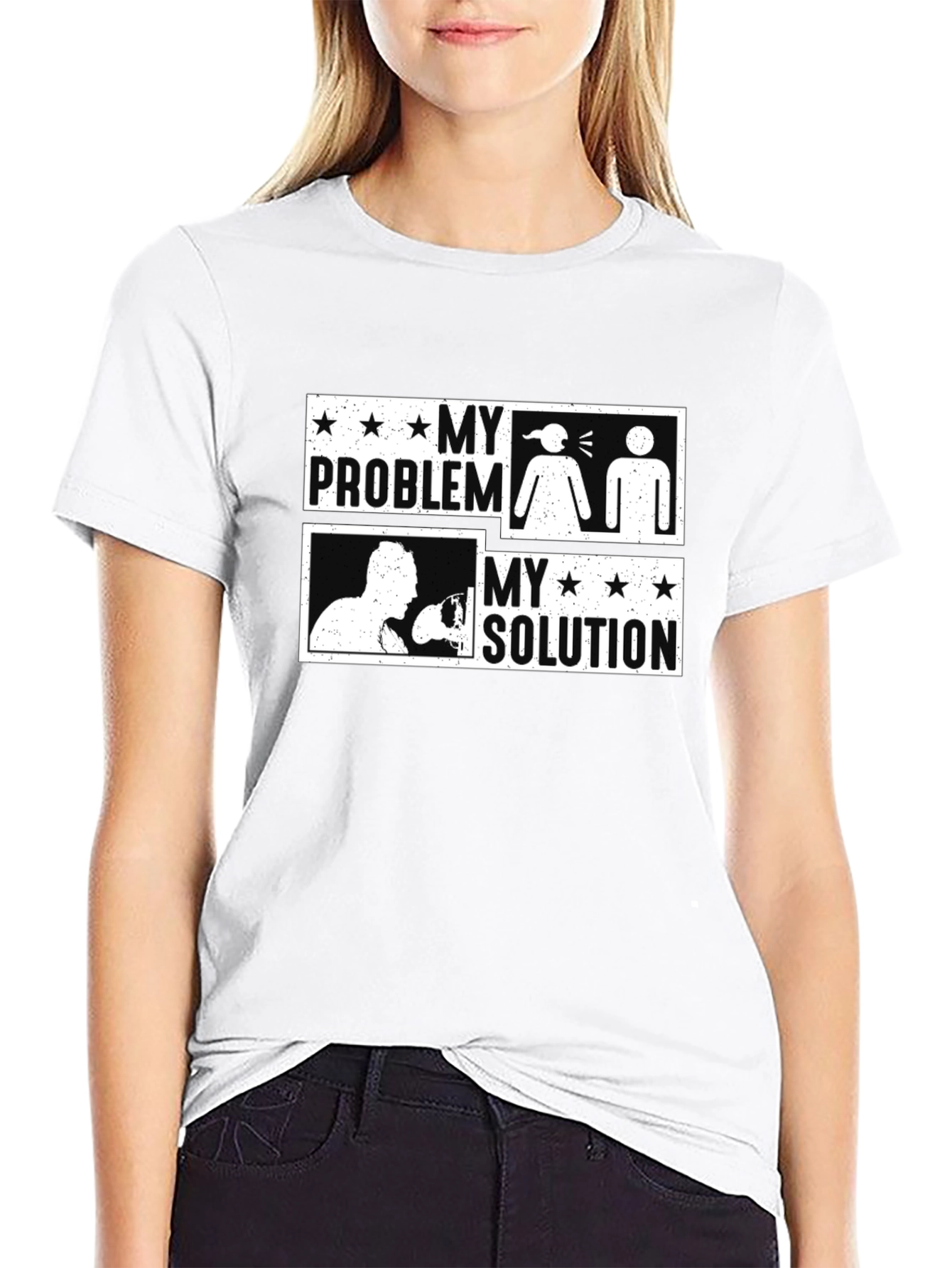My Problem My Solution Funny Graphic T-Shirt