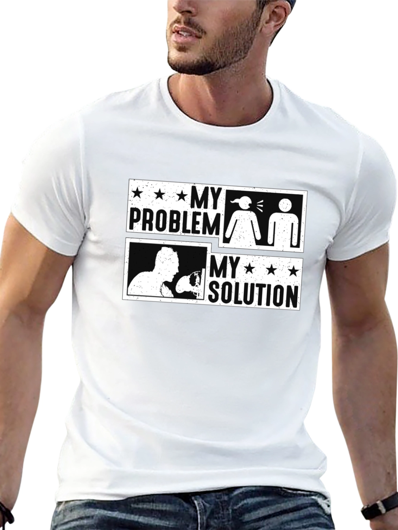 My Problem My Solution Funny Graphic T-Shirt