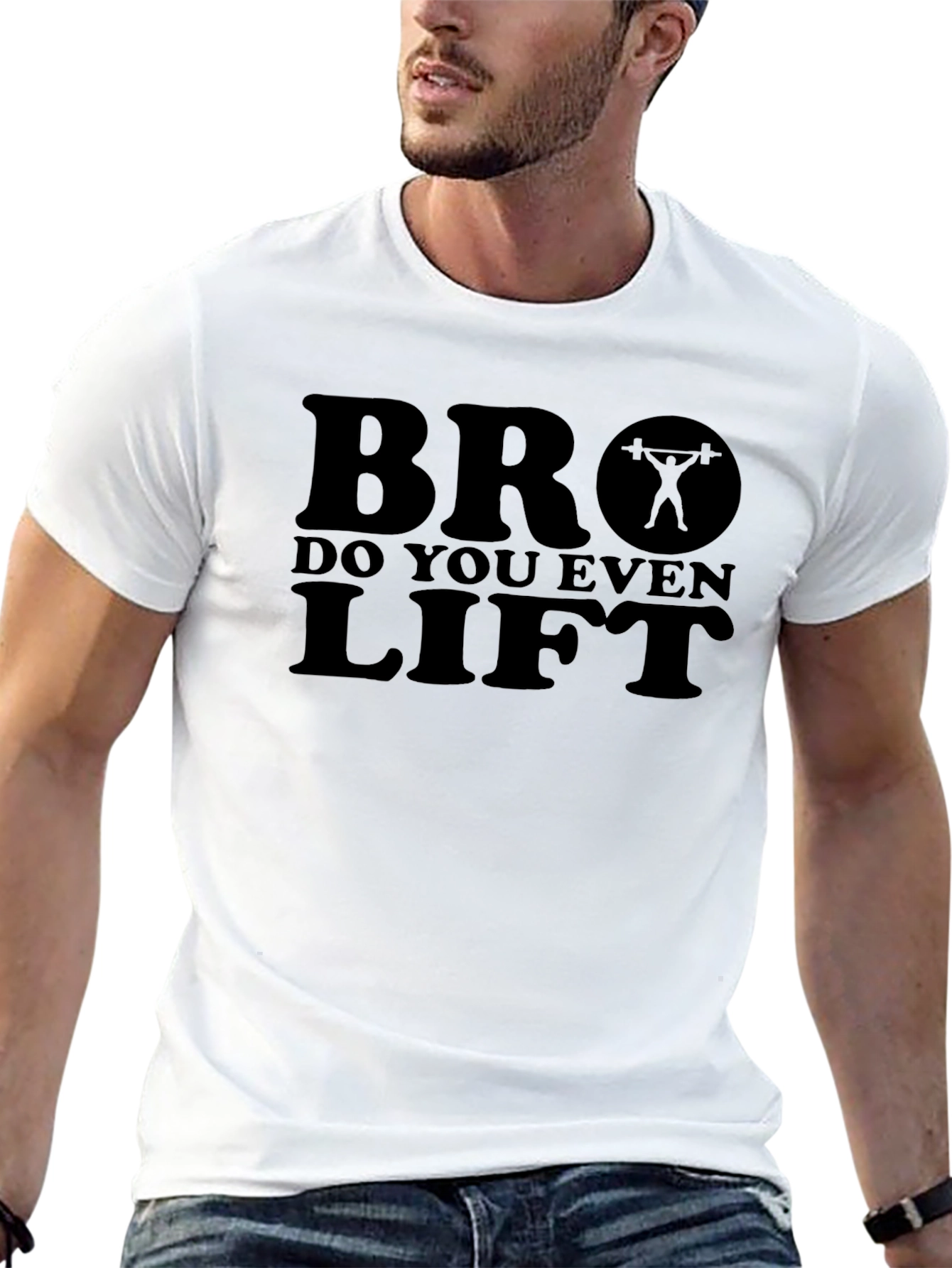 Bro Do You Even Lift? Black Graphic T-Shirt