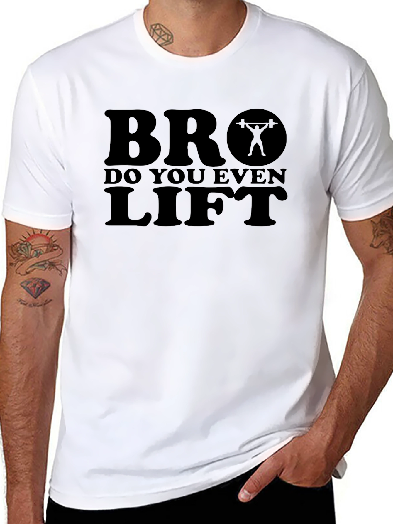 Bro Do You Even Lift? Black Graphic T-Shirt