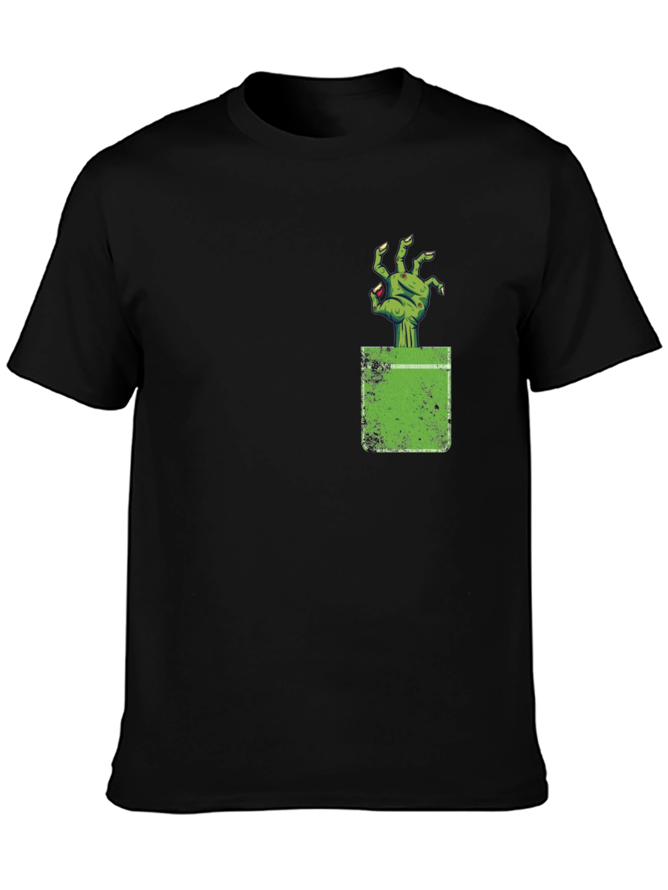 Zombie Hand Pocket Graphic Tee - Creepy Cool!