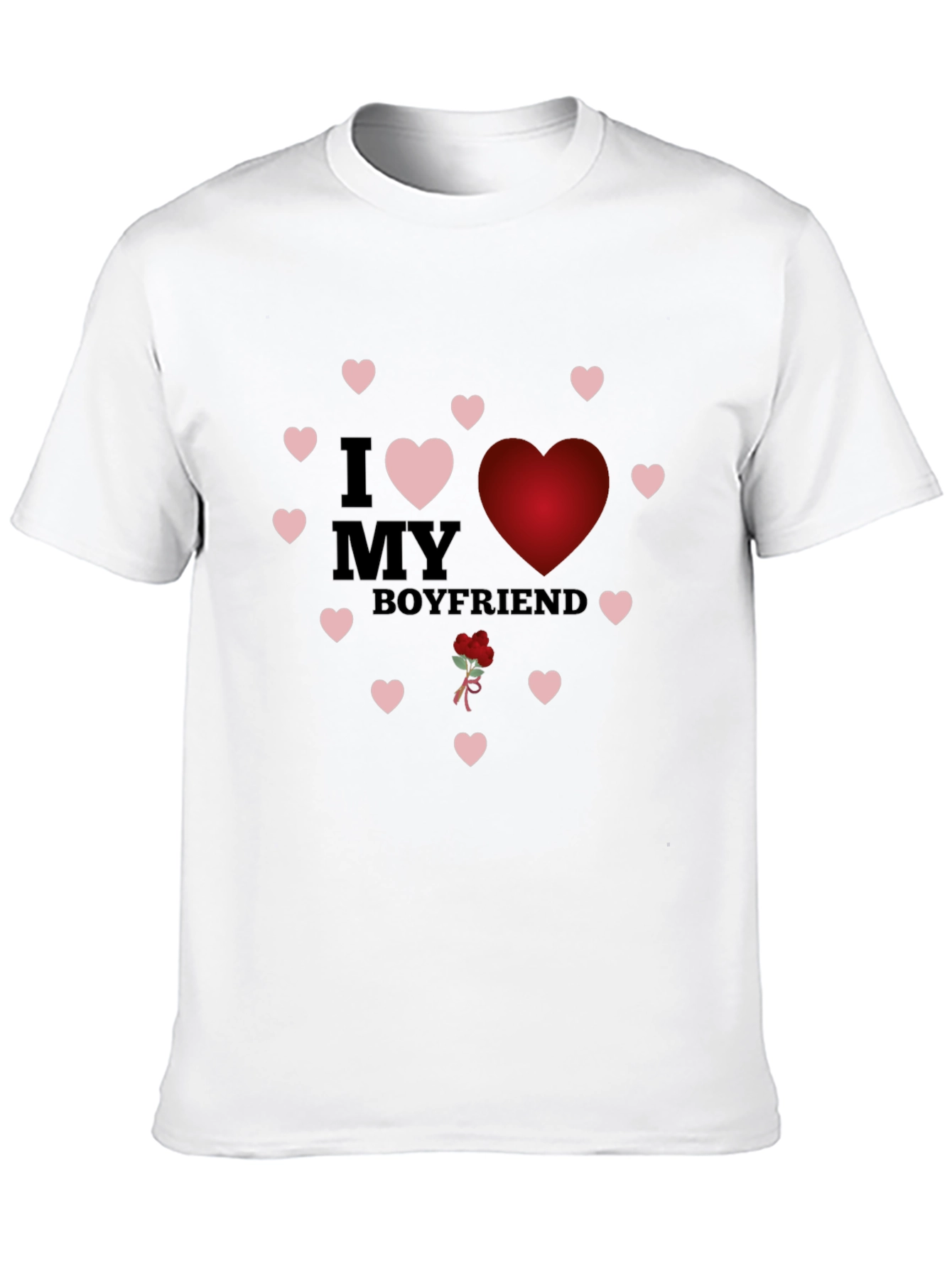 I Love My Boyfriend T-Shirt with Heart Design
