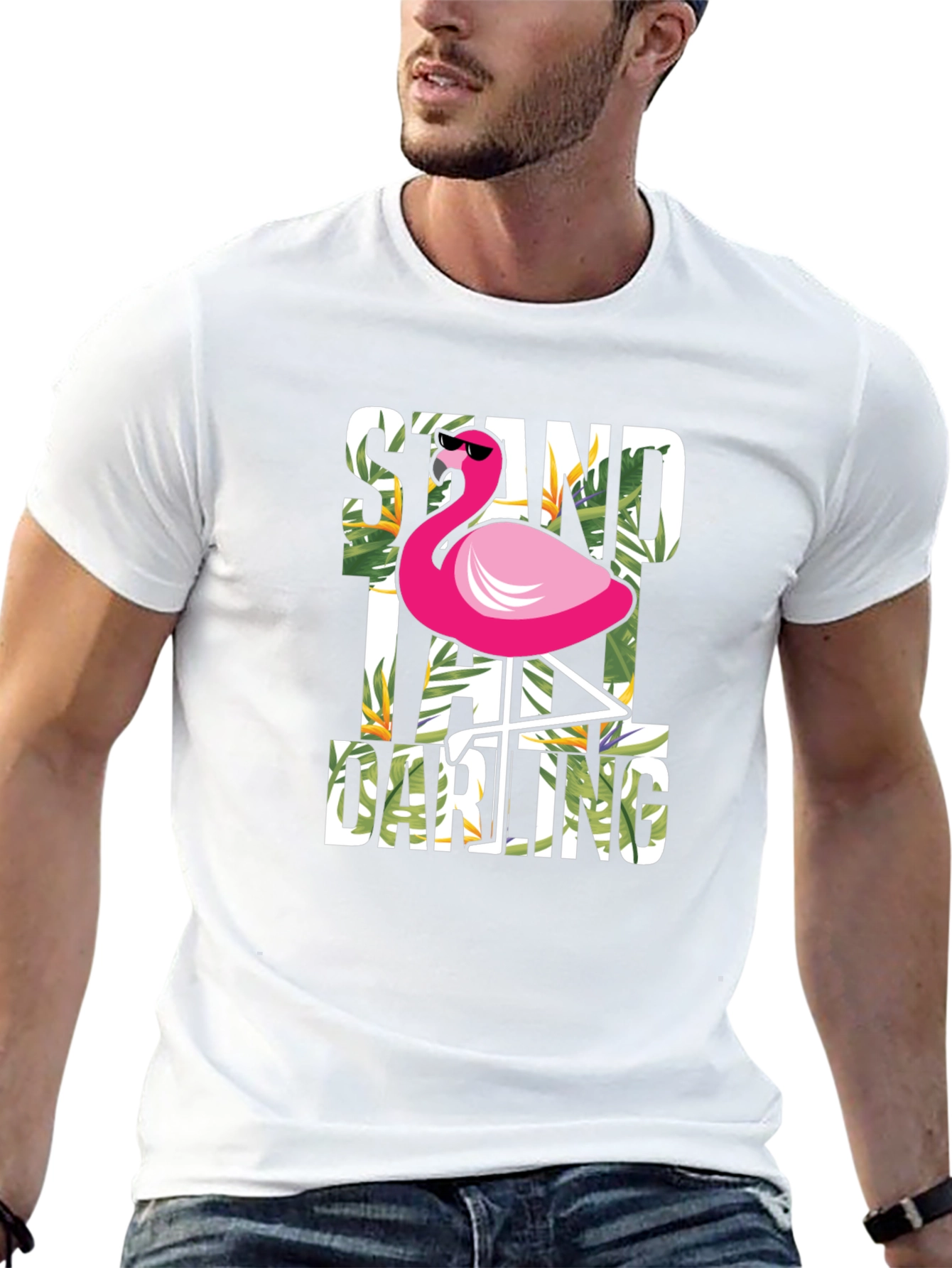 Stand Tall Darling Flamingo Graphic Tee