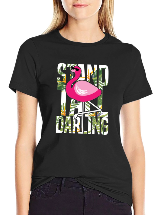 Stand Tall Darling Flamingo Graphic Tee