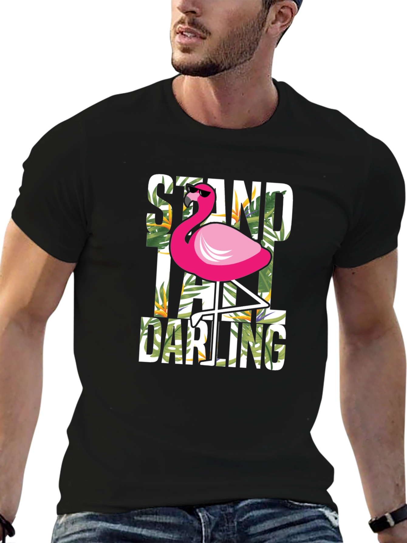 Stand Tall Darling Flamingo Graphic Tee