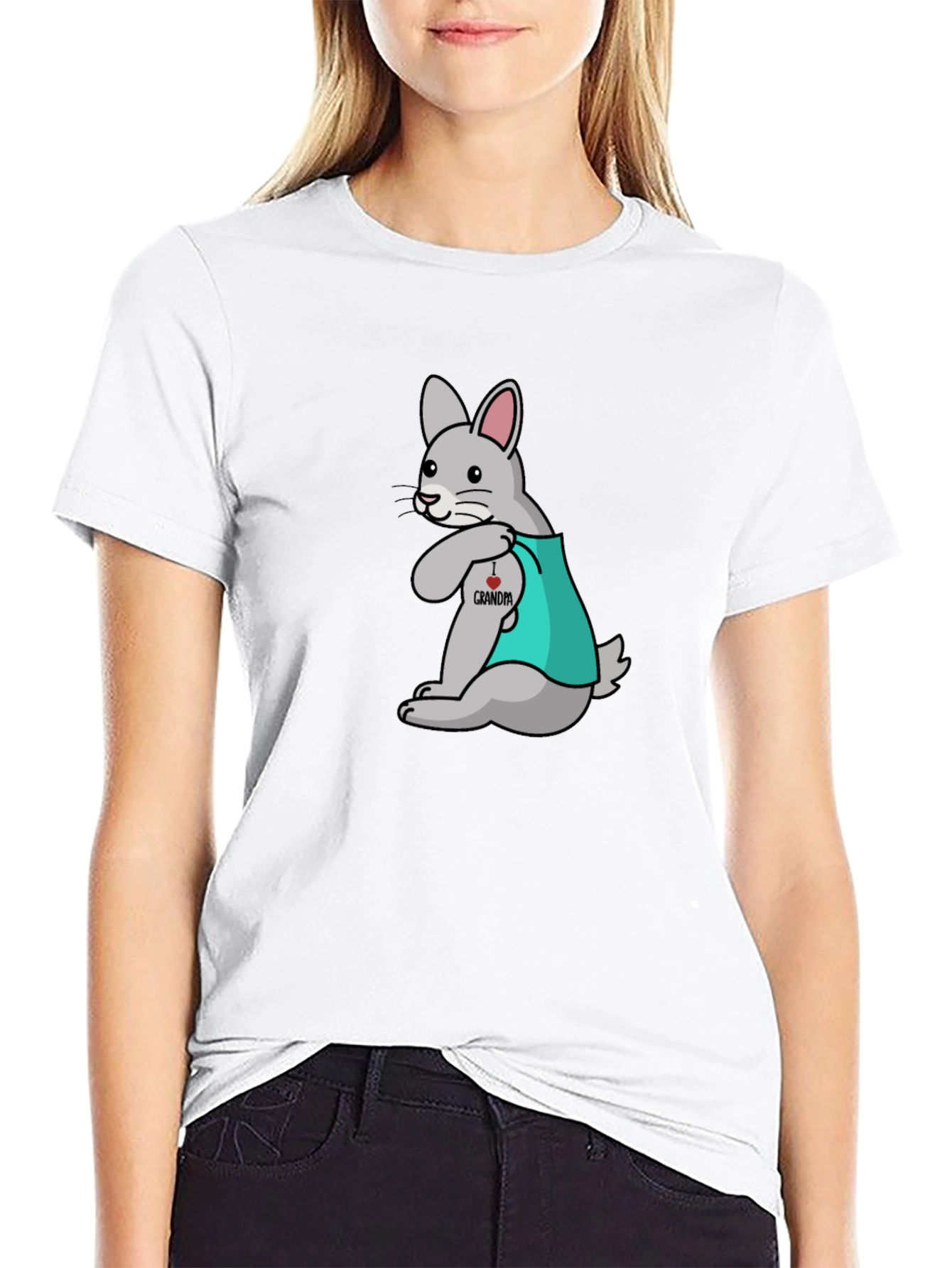Grandma Tattoo Rabbit Graphic Tee