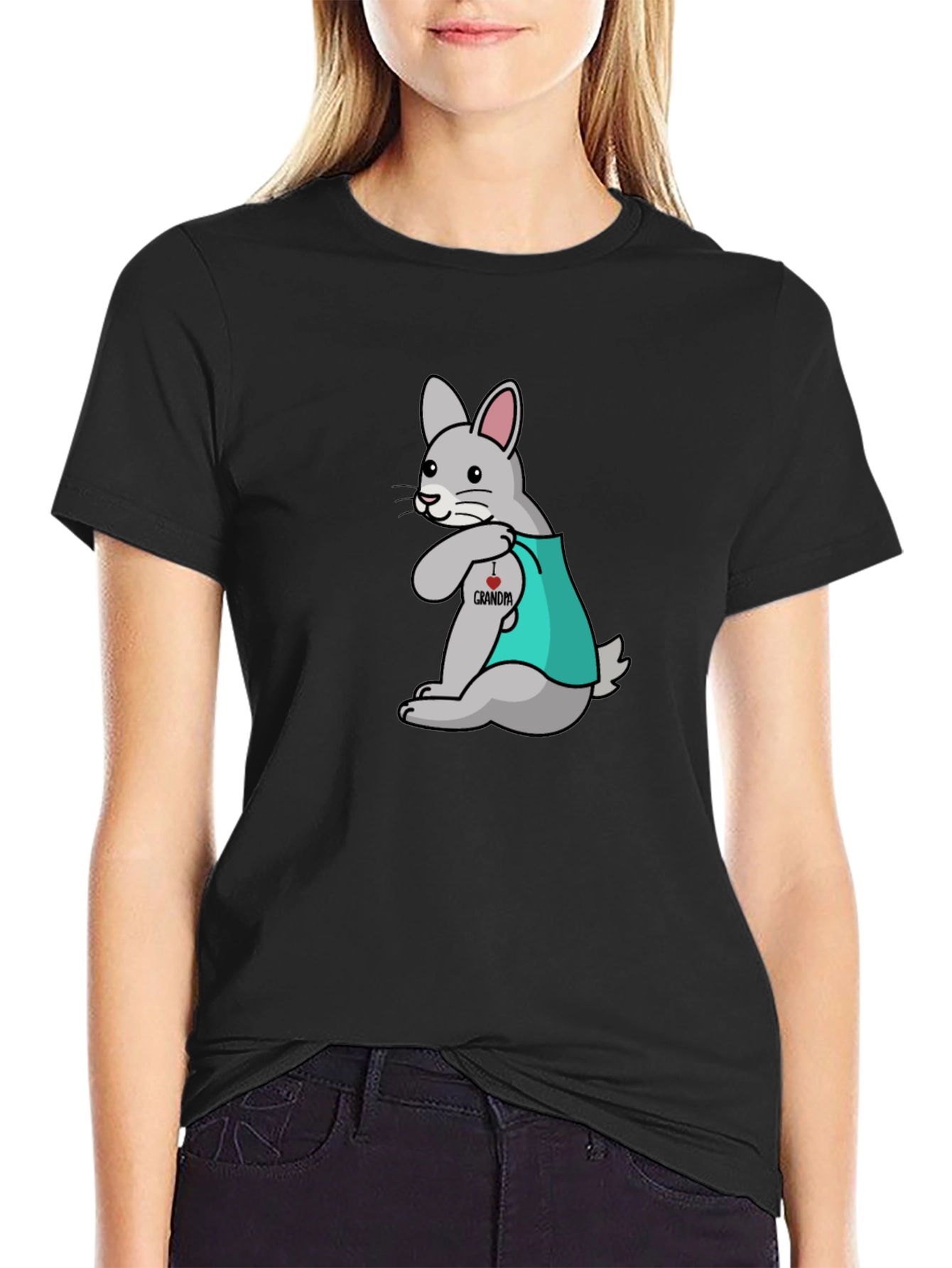 Grandma Tattoo Rabbit Graphic Tee