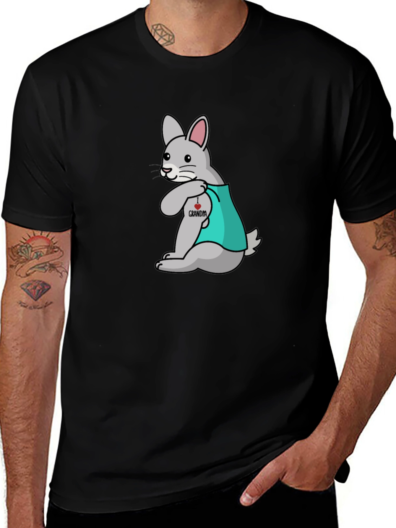 Grandma Tattoo Rabbit Graphic Tee