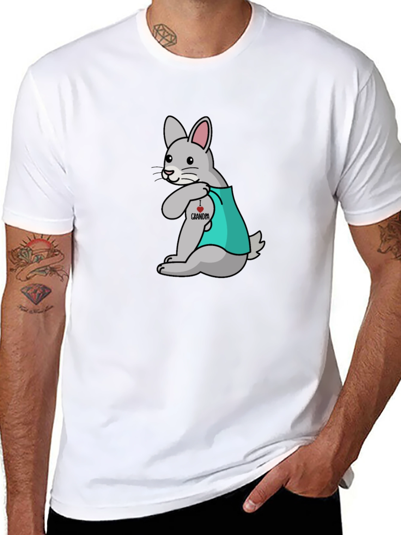 Grandma Tattoo Rabbit Graphic Tee